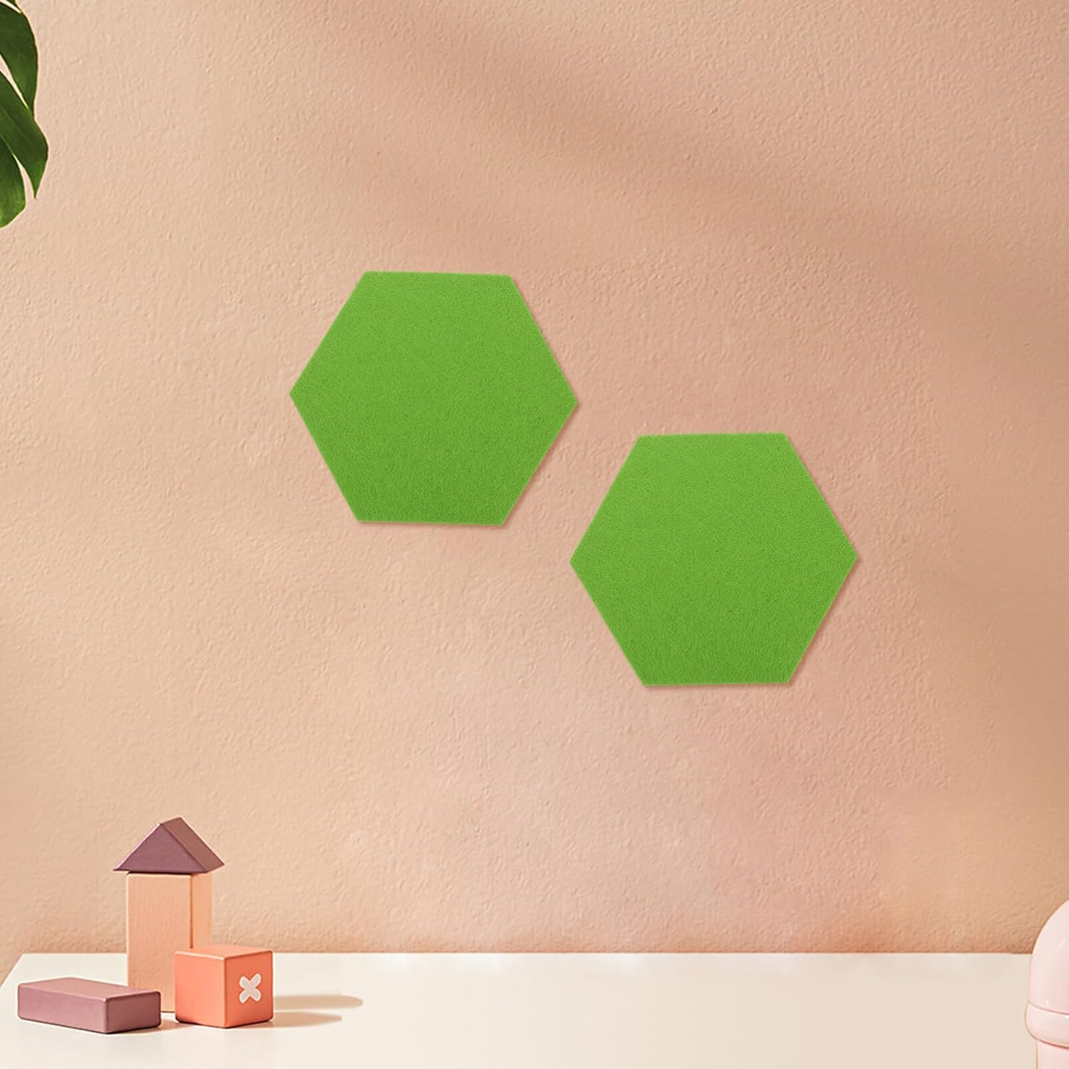 MAGICLULU 12pcs fieltro telón de fondo de pared etiqueta 3D hexagonal pegada