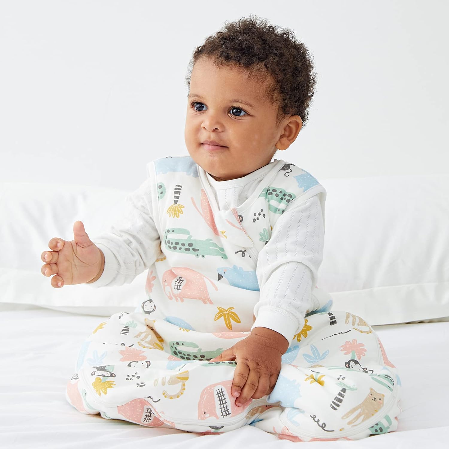 Duomiaomiao Saco de dormir para bebé de 0 a 9 meses, 100% algodón, 2.5 TOG, manta de invierno para bebé, cálido acolchado cómodo saco de dormir para