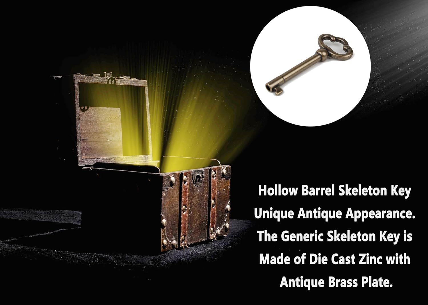 KY-2AB y KY-3AB – Llave de esqueleto de barril hueco, llave de barril universal, llaves de esqueleto de latón antiguo, llave de esqueleto genérica