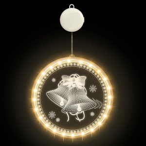 TRELC Luz decorativa de Navidad para ventana, 8.2 pulgadas, 3D colgante, luces LED de decoración de ambiente, para centro comercial, hogar, ventana, TRELC Luz decorativa de Navidad para ventana, 8.2 pulgadas, 3D colgante, luces LED de decoración de ambiente, para centro comercial, hogar, ventana,