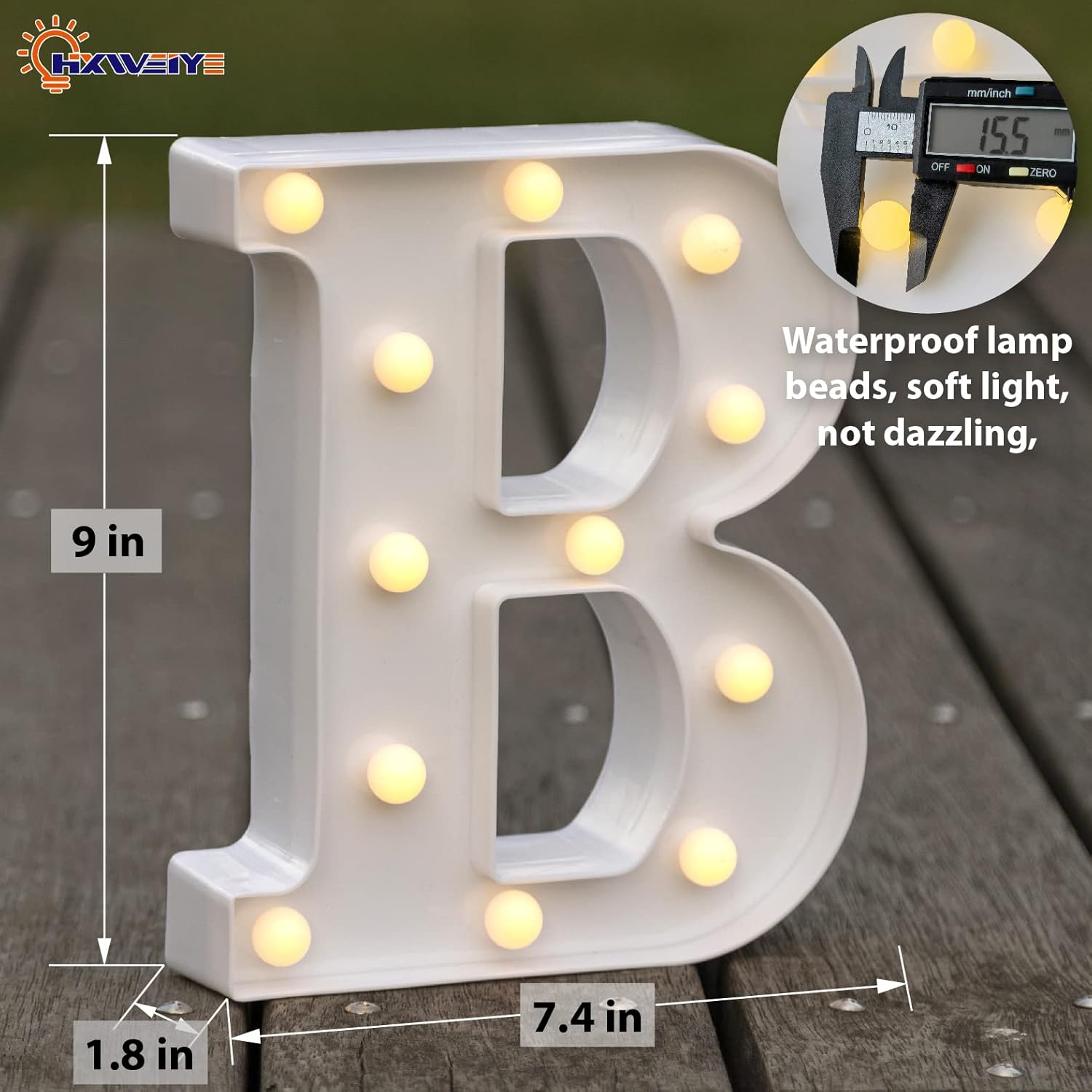 Letras con luces LED de marquesina, letras con luces LED de marquesina de HXWEIYE 26 alfabeto, letras iluminadas del 0 al 9, para fiestas, hogar,