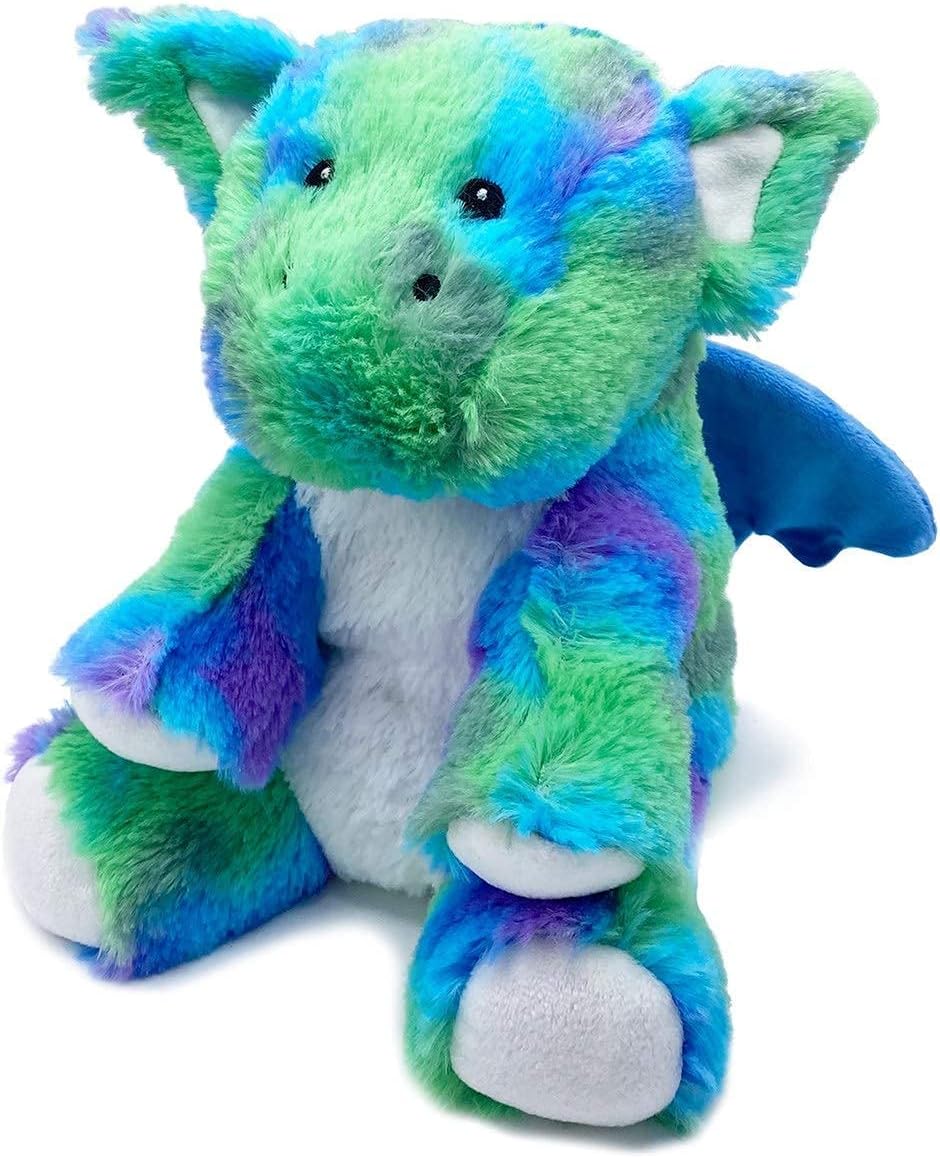 Warmies Baby Dragon – Peluche de peluche con peso calentable y refrigerable, reconfortante juguete de aromaterapia de lavanda, animales de peluche