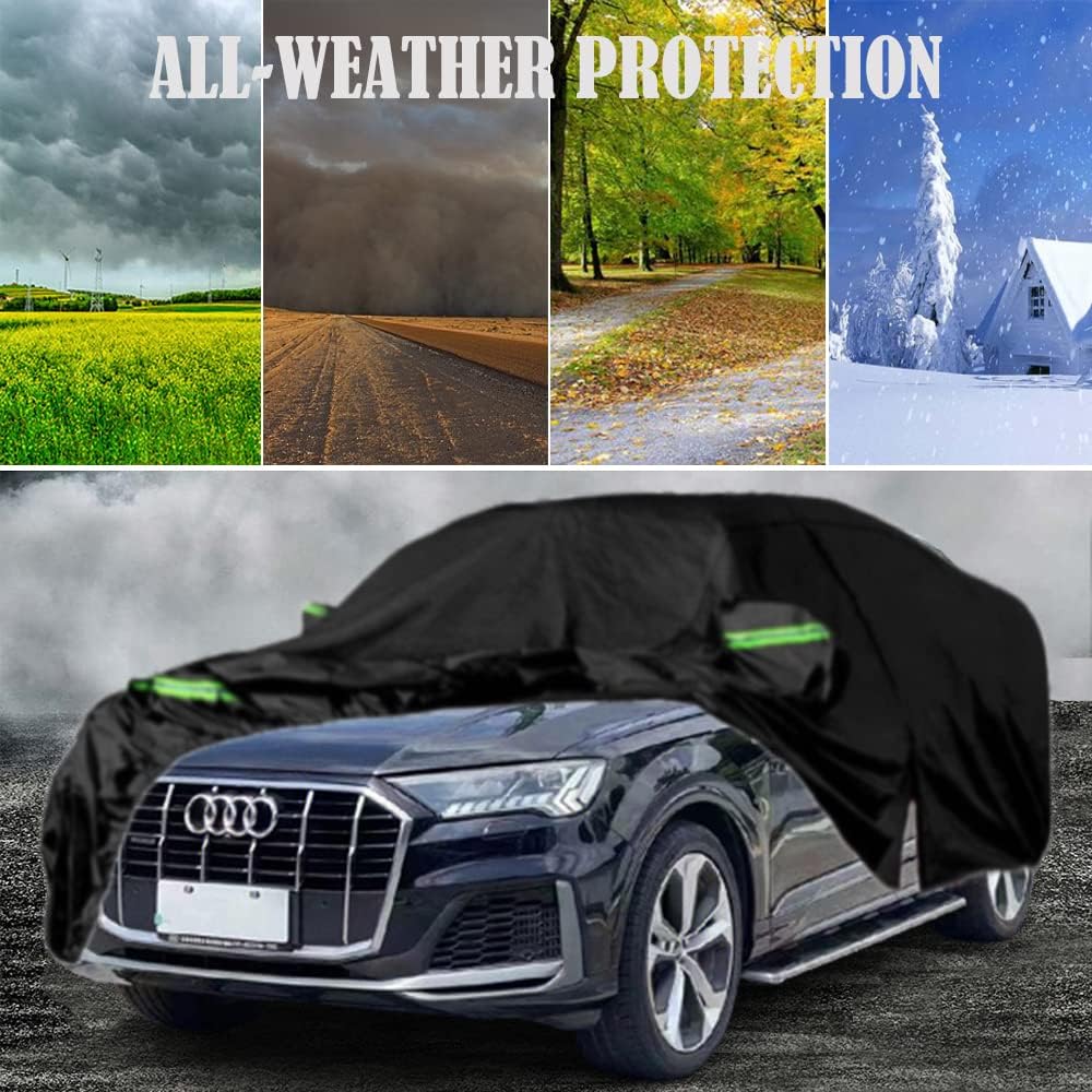 Fundas impermeables para automóvil compatibles con Audi Q7SQ7 2006-2023, para todo tipo de clima, ajuste personalizado, con puerta con cremallera