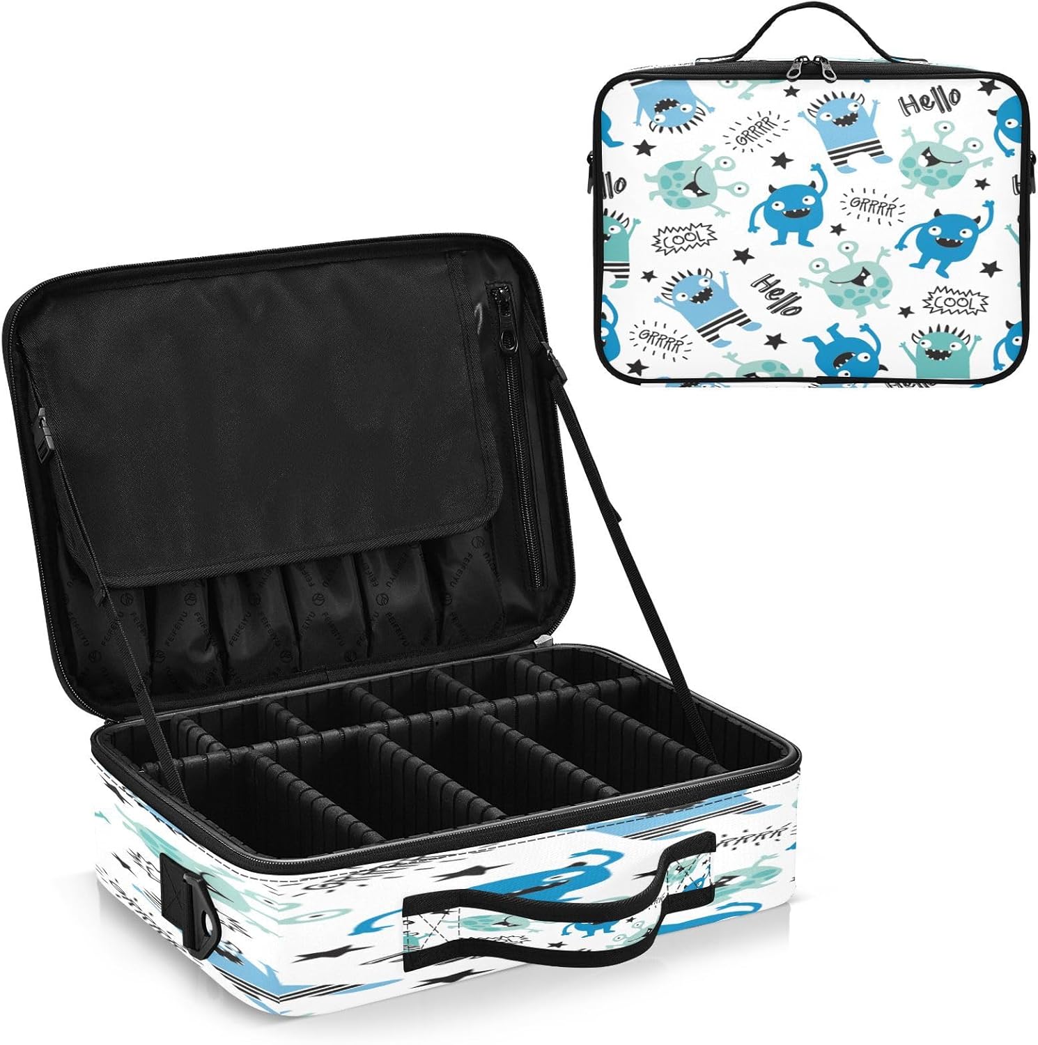 Monster Hello cosmetic bag purse travel bag for women make up bags women makeup bag for purse cosmetiquera de viaje para mujer for women girl teen