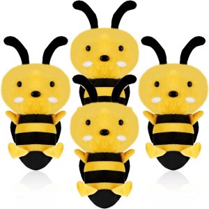 4 piezas de peluche de abeja de abeja de peluche suave de abeja de abeja de peluche para cumpleaños, graduación, baby shower, Pascua, recuerdos de 4 piezas de peluche de abeja de abeja de peluche suave de abeja de abeja de peluche para cumpleaños, graduación, baby shower, Pascua, recuerdos de