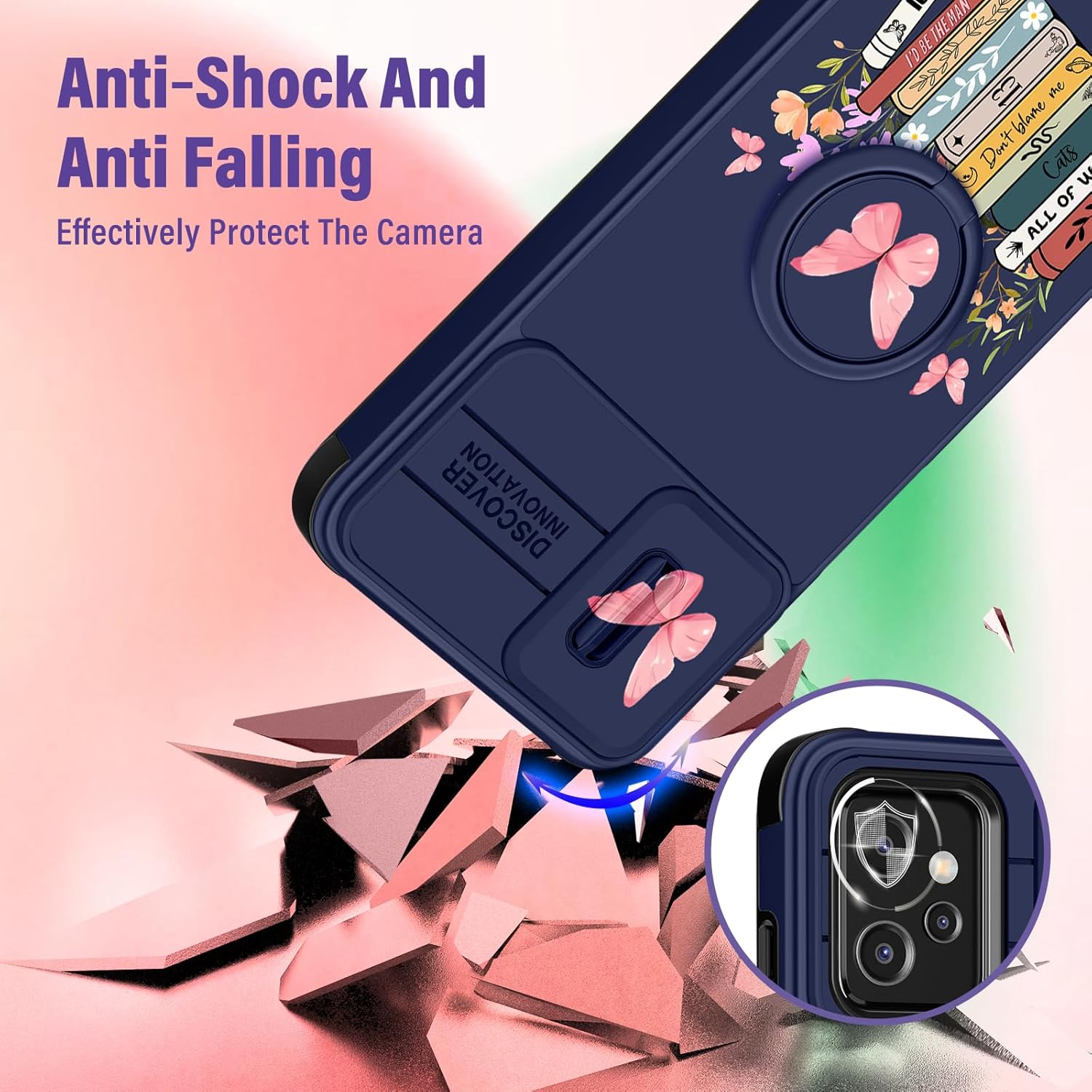 Funda 2 en 1 para Moto G Power 5G 2023 para mujeres y niñas, linda funda de teléfono femenina, adolescente, niñas, diseño de dibujos animados de
