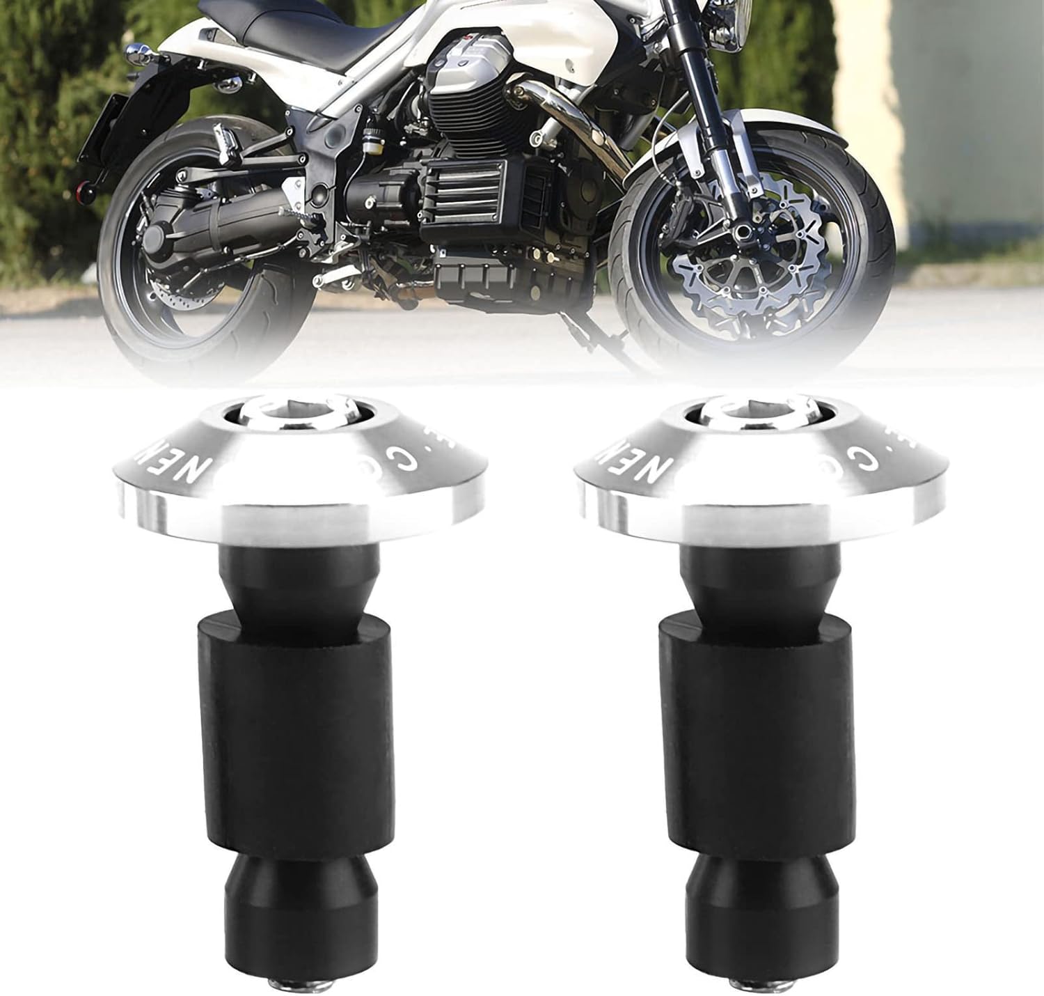Acouto Enchufe de extremo de barra de motocicleta de 0.866 in, 78 pulgadas, enchufe universal para manillar, tapas de enchufe deslizante para
