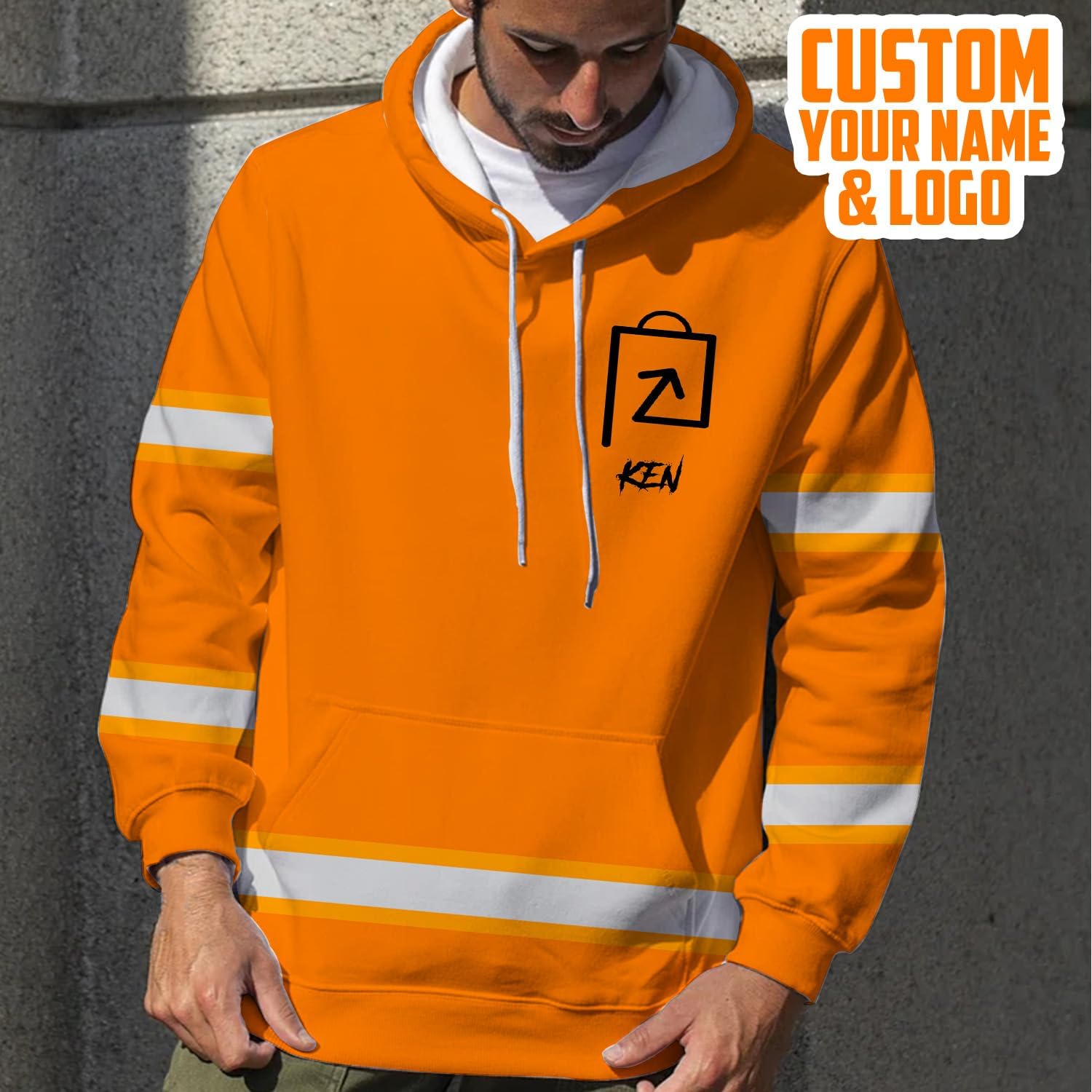 Camisa de alta visibilidad con cita divertida, camisetas de seguridad reflectantes con nombre personalizado, sudadera con capucha divertida de alta