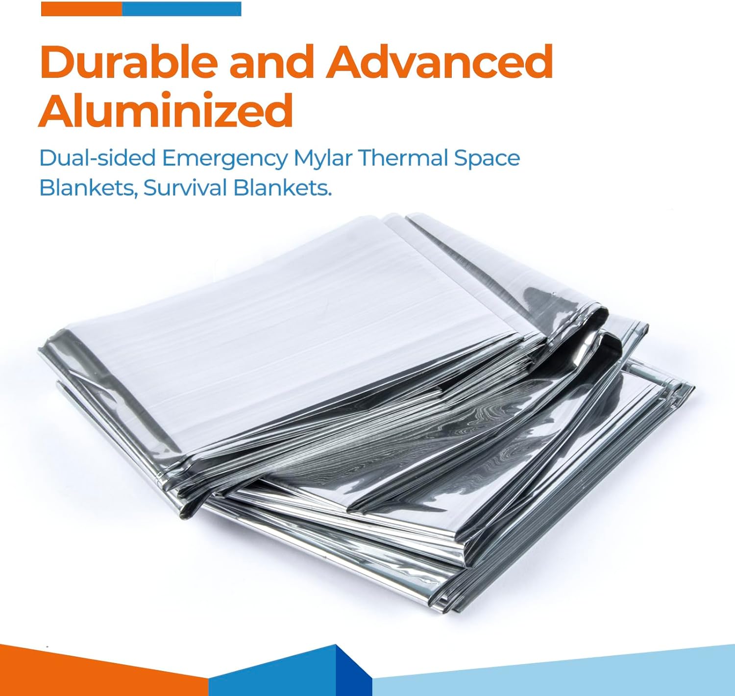 Mantas de emergencia Mylar térmicas para supervivencia y protección, kits de supervivencia espacial (4 paquetes). Ideal para exteriores, senderismo,