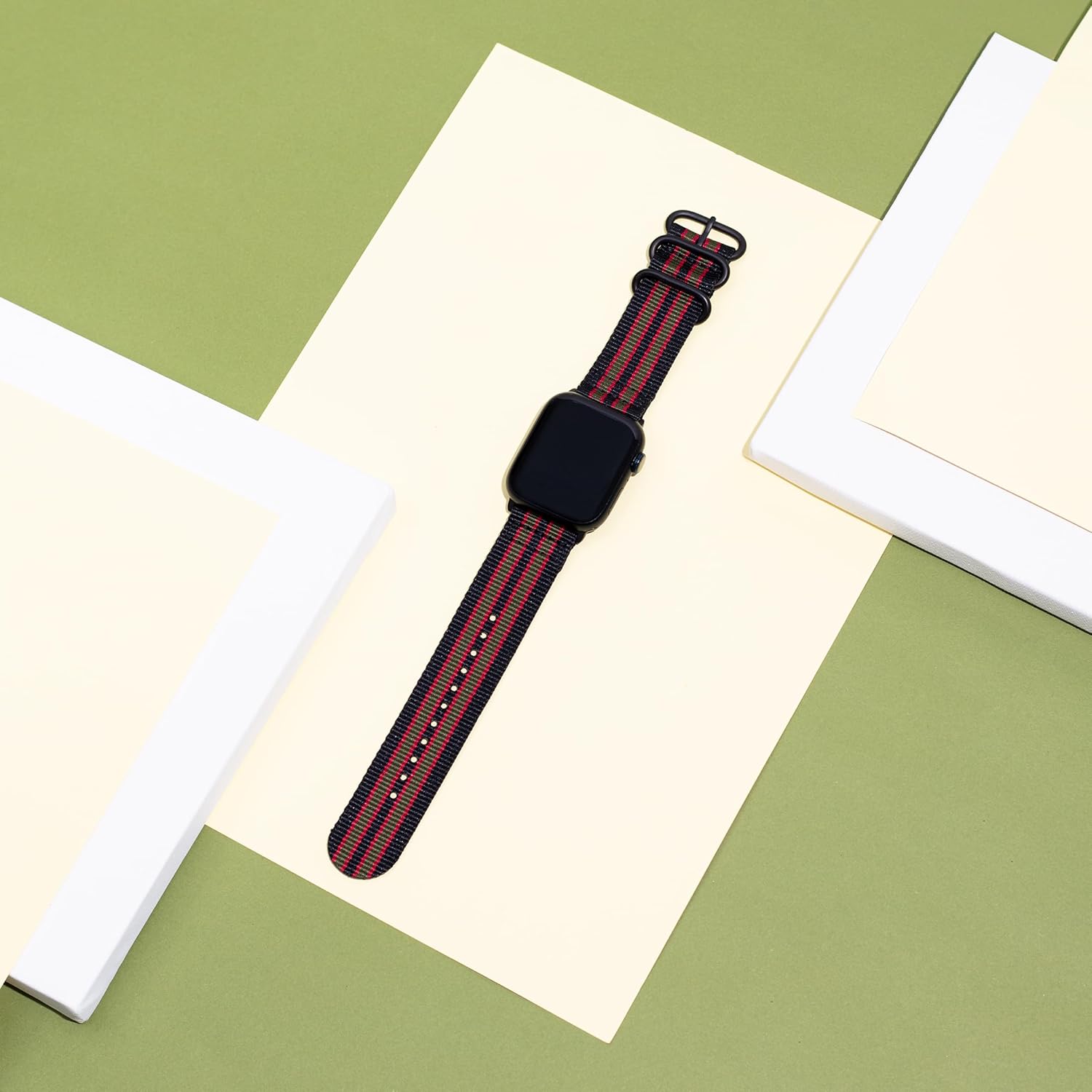 Carterjett – Correa para Apple Watch 1.732pulgadas, 1.654pulgadas, 1.575pulgadas, 1.496pulgadas, nailon NATO, correas iWatch, mujeres y hombres, 12