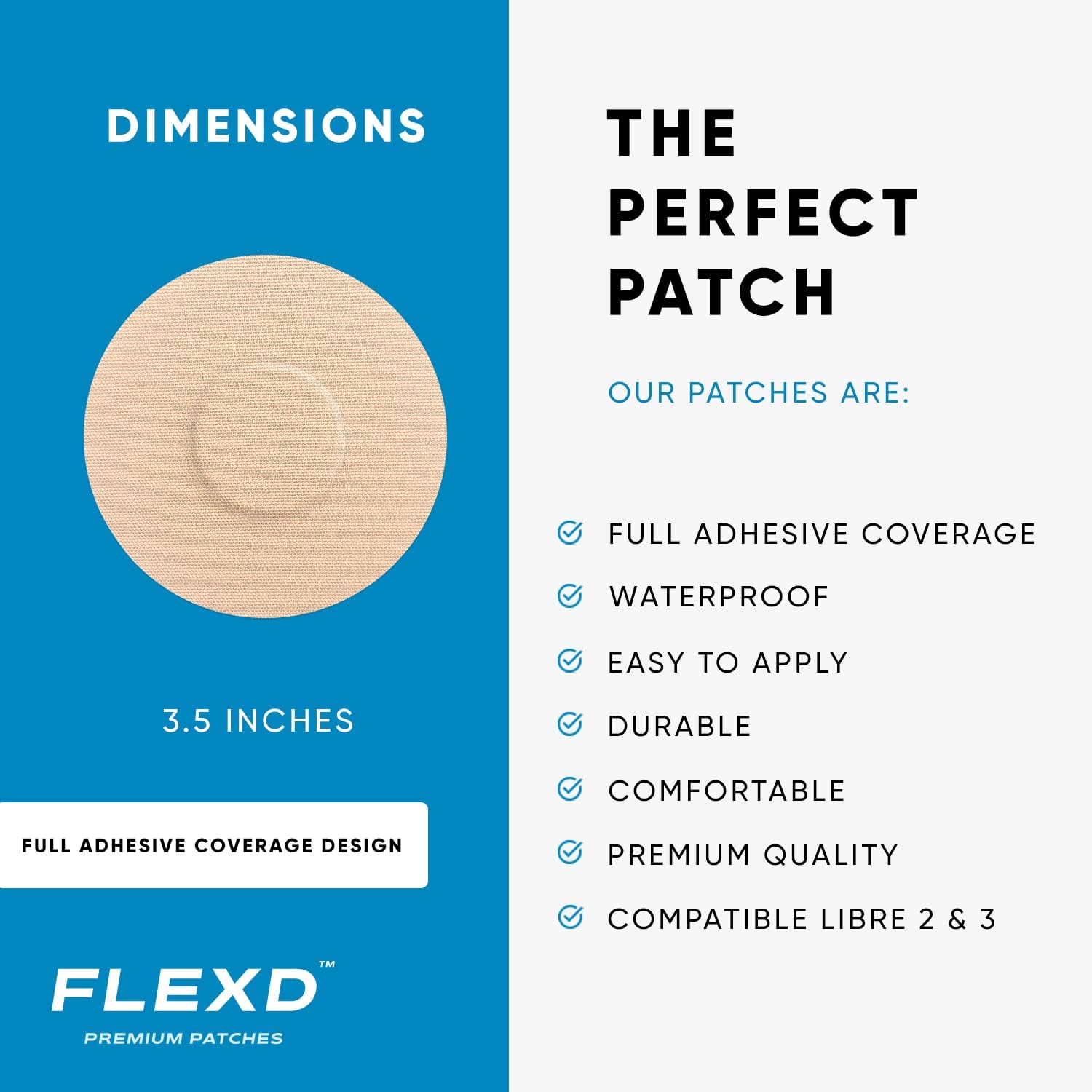 Cubiertas de sensor impermeables Freestyle para Libre 2 y 3 – (25 piezas) – Cubiertas de sensor Libre 3 – Parches Adhesivos CGM – (Redondo –