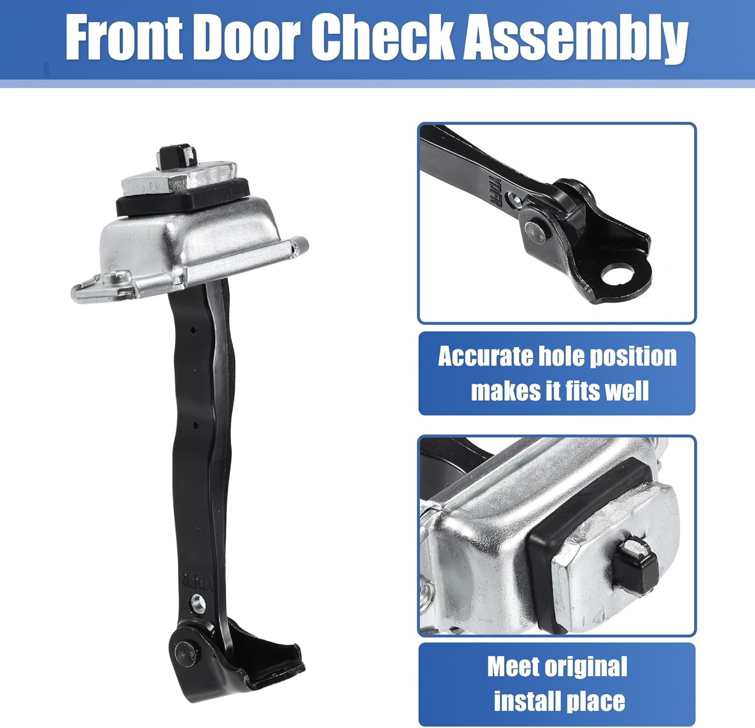 uxcell Correa de retención de puerta delantera izquierda Limitador Conjunto de brazo de control de puerta No.79380A7000 para Kia Forte 14-18 para