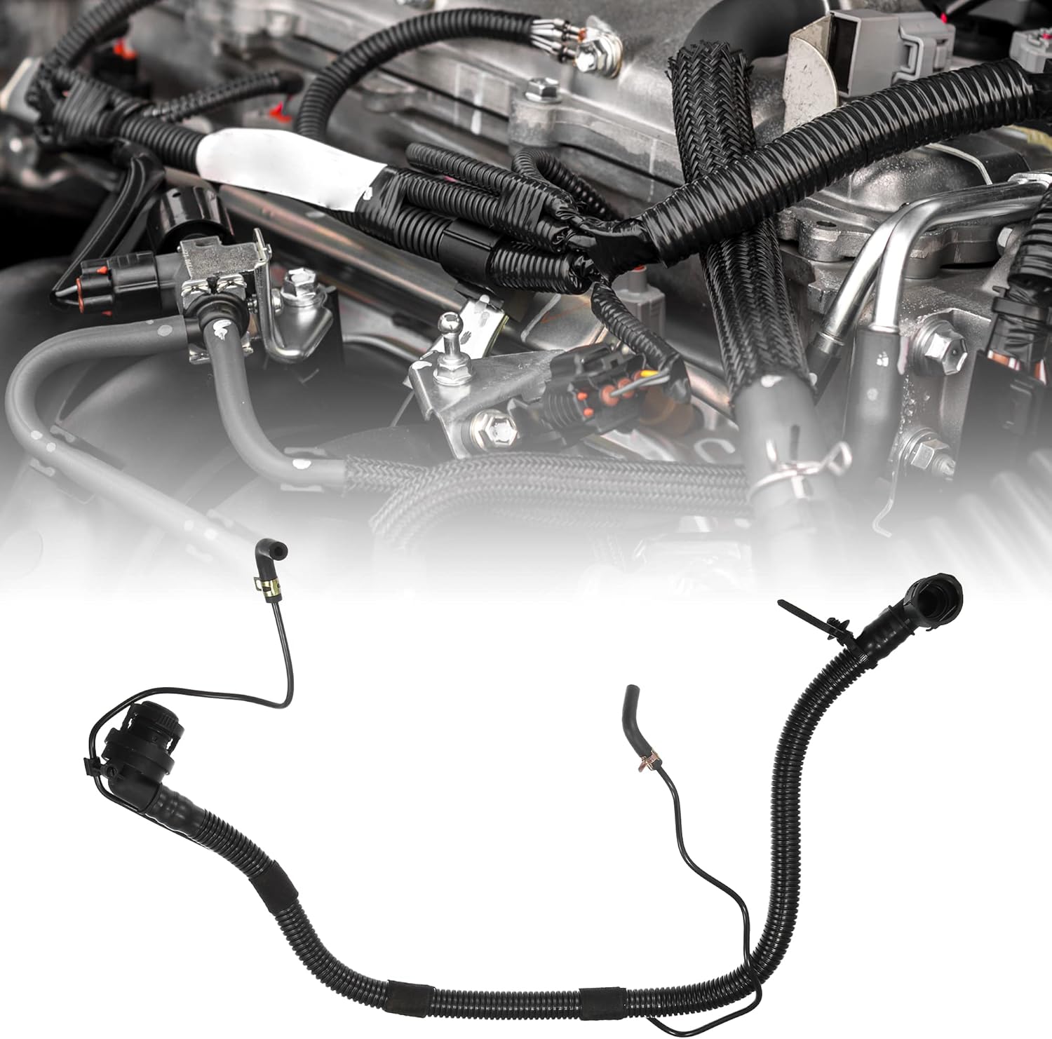 X AUTOHAUX 25193343 Tubo positivo de la válvula de ventilación del cigüeñal del PWV con el tubo de la válvula de derivación para Chevrolet Cruze