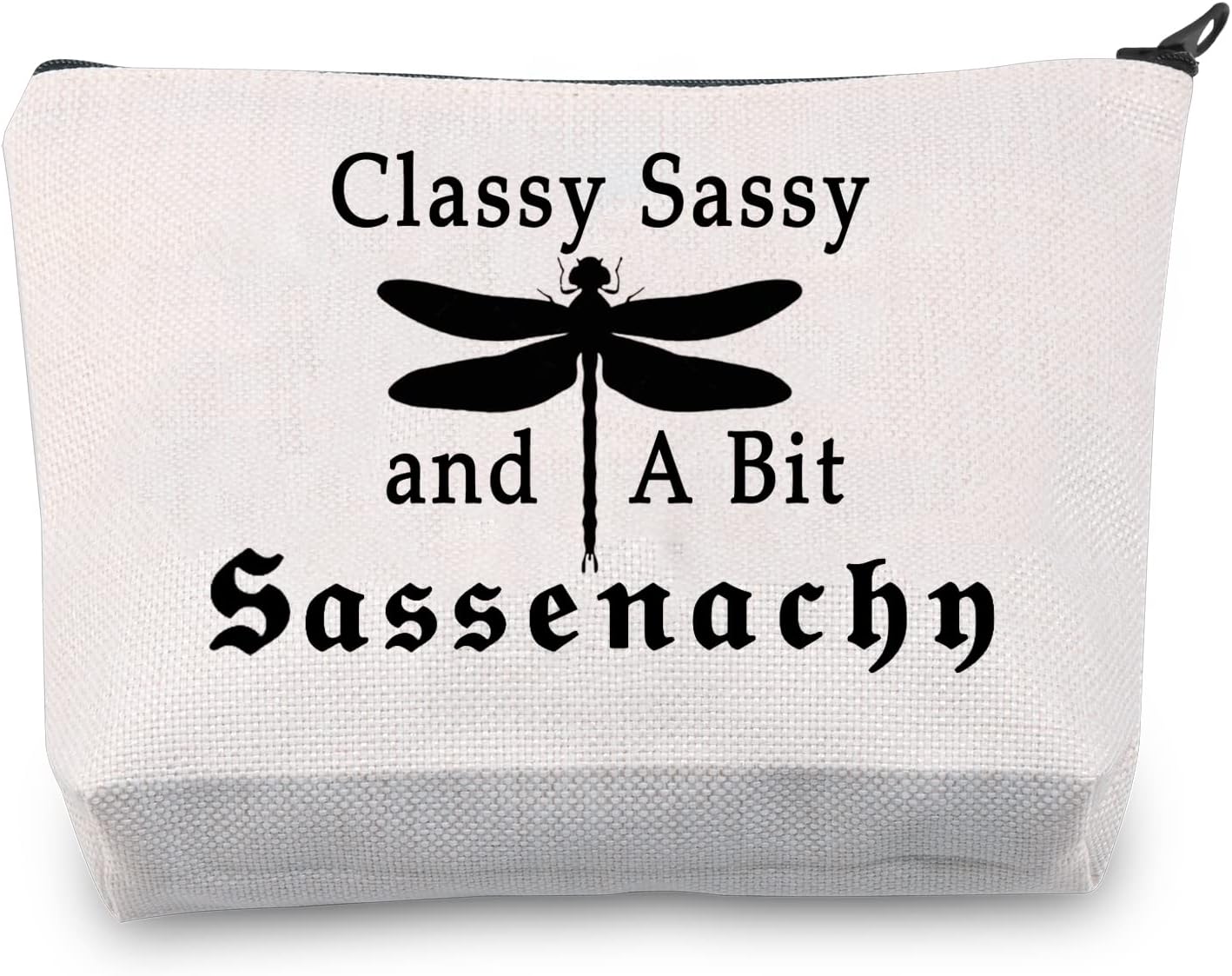 LEVLO Regalos para fanáticos de la libélula Sassenach mercancía para los fans de Jamie Fraser Bolsas de maquillaje con clase Sassy y A Bit