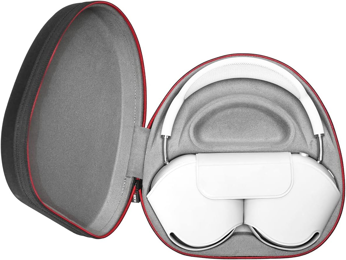 RLSOCO Funda rígida para auriculares inalámbricos Apple AirPods Max, bolsa de almacenamiento portátil para auriculares Bluetooth de viaje (negro)