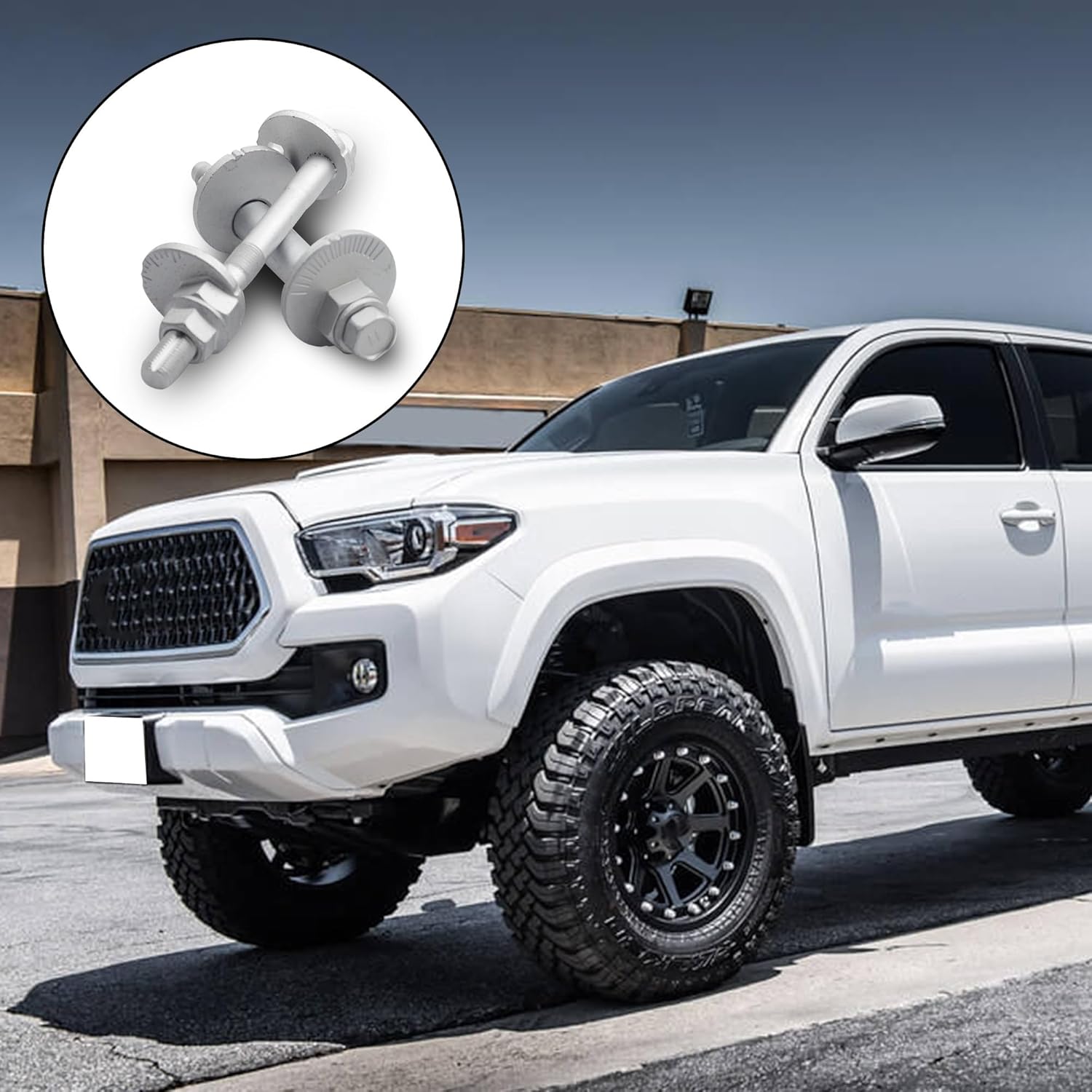 Pernos de ajuste de punta inclinada de suspensión delantera, pernos de alineación de la placa de leva de control inferior para Toyota 03-09 4Runner,