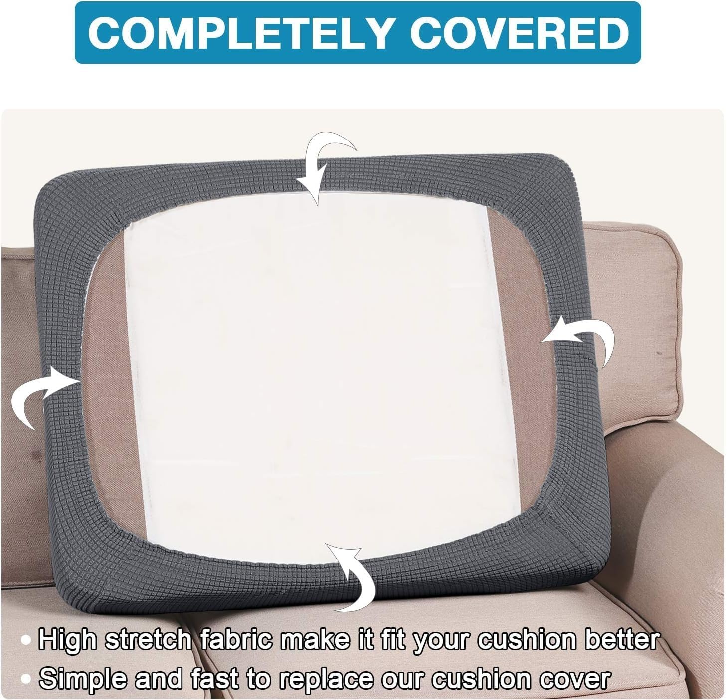 Funda de cojín de alta elasticidad, para sofá, funda de cojín protectora para sofá, para asiento de sofá, cubierta para sofá suave, flexible con
