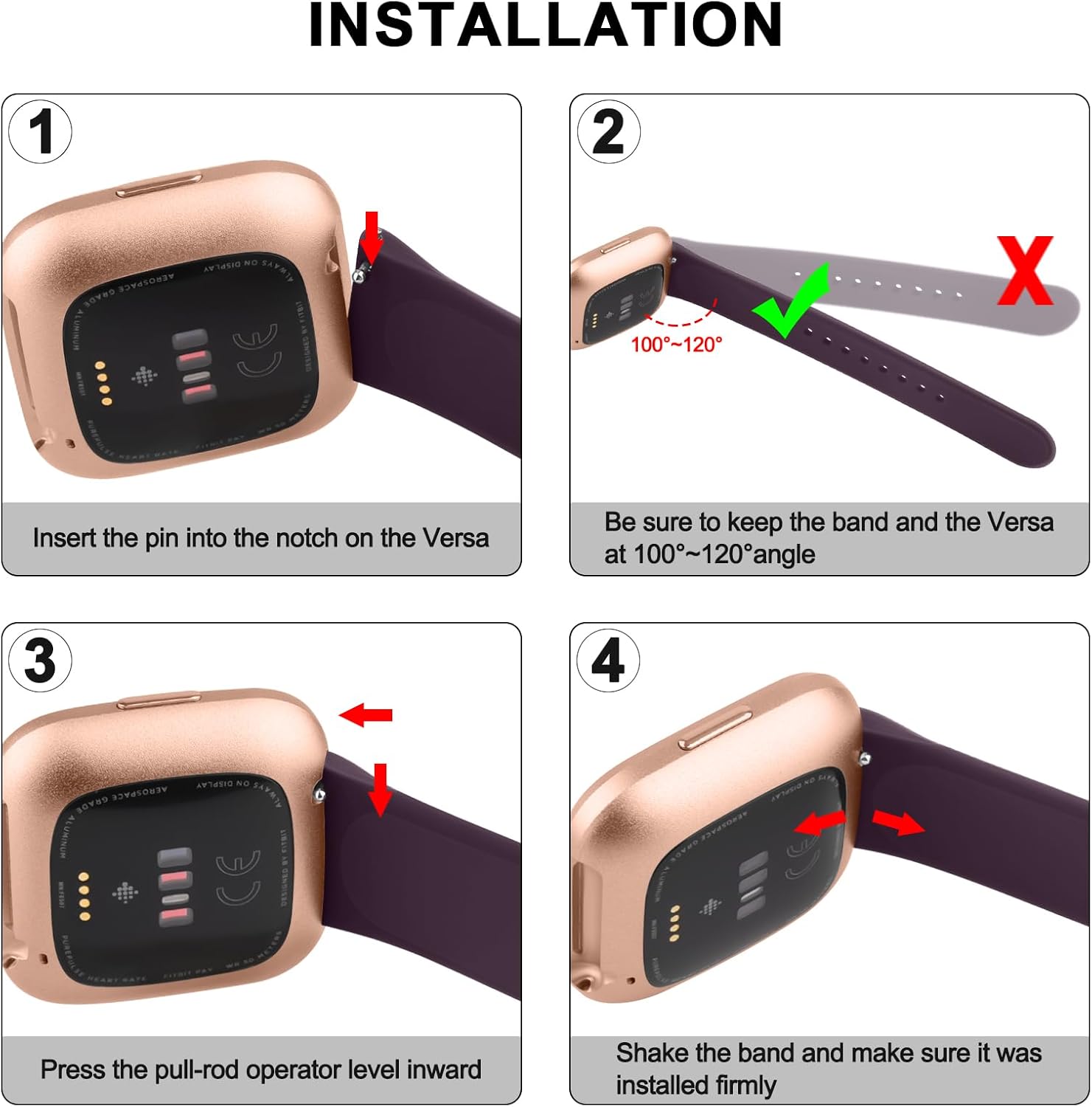 Vancle Correas de silicona compatibles con correas de reloj Fitbit Versa 2 para mujeres y hombres, correas de repuesto deportivas suaves y