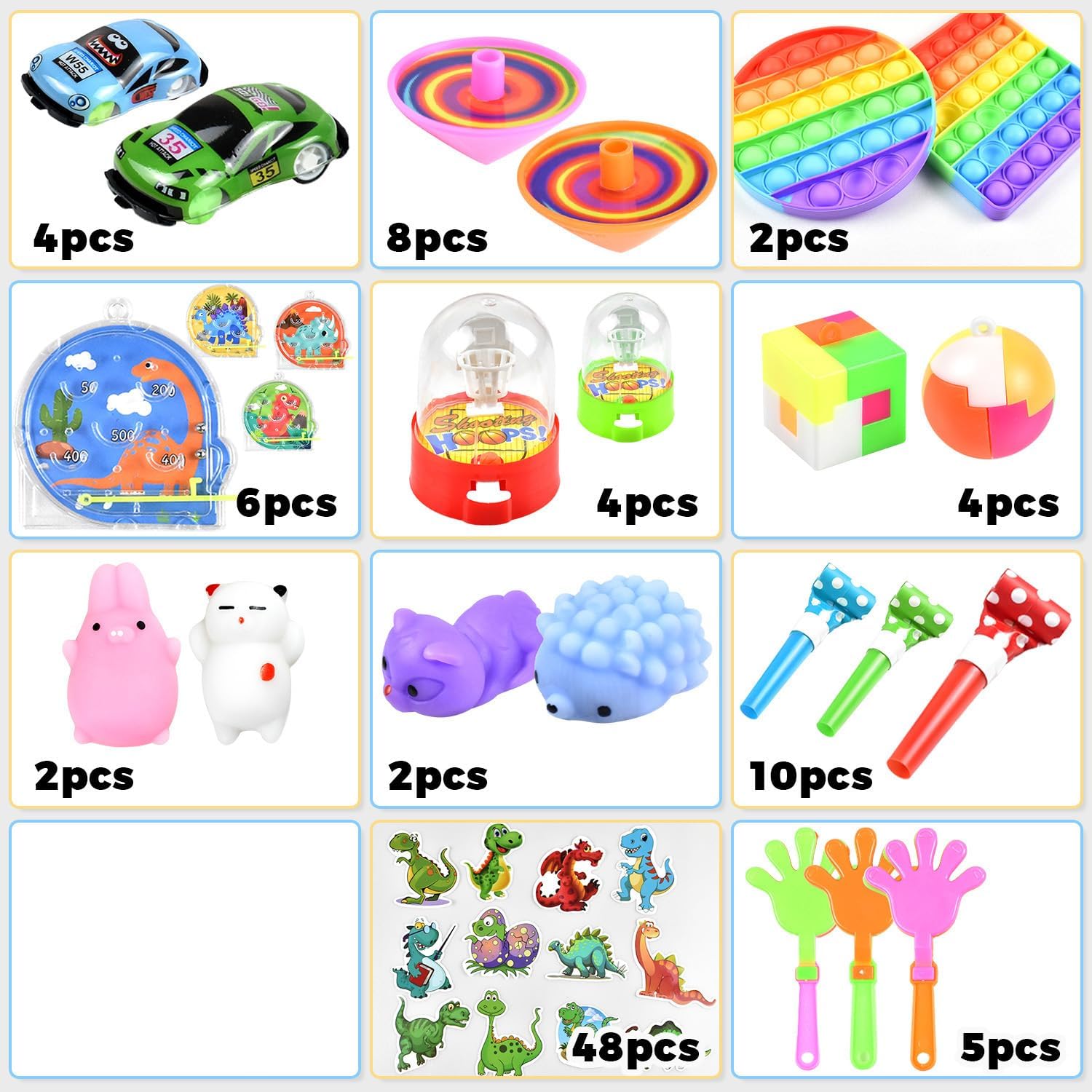 soi-meme 150 piezas de recuerdos de fiesta para niños, rellenos de piñata, bolsas de regalo para niños, fiesta de cumpleaños, caja de tesoros, caja