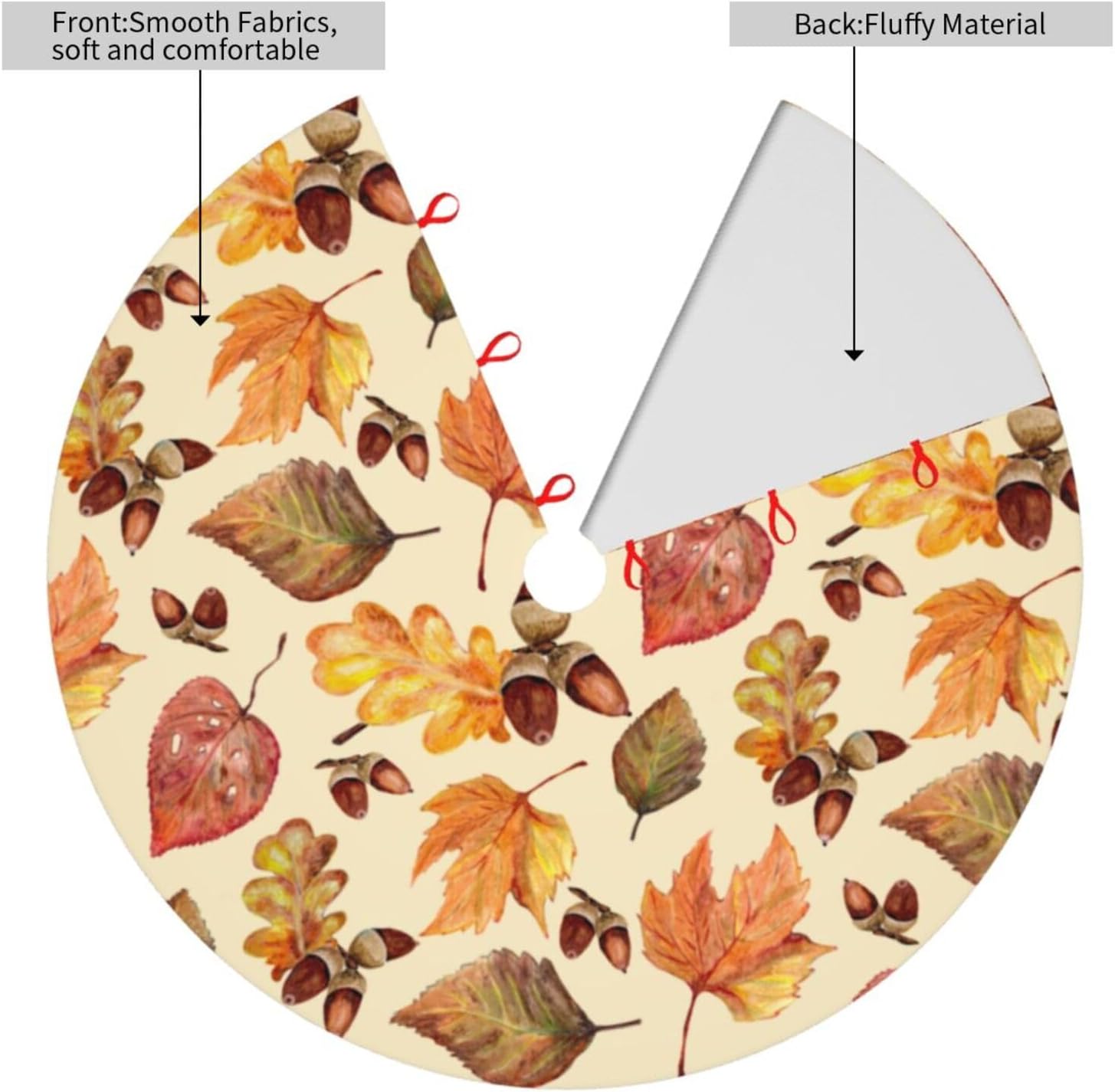 Tapete de 36 pulgadas para falda de árbol de Navidad de cosecha de otoño, suministros divertidos de decoración de fiesta para Navidad, Halloween,