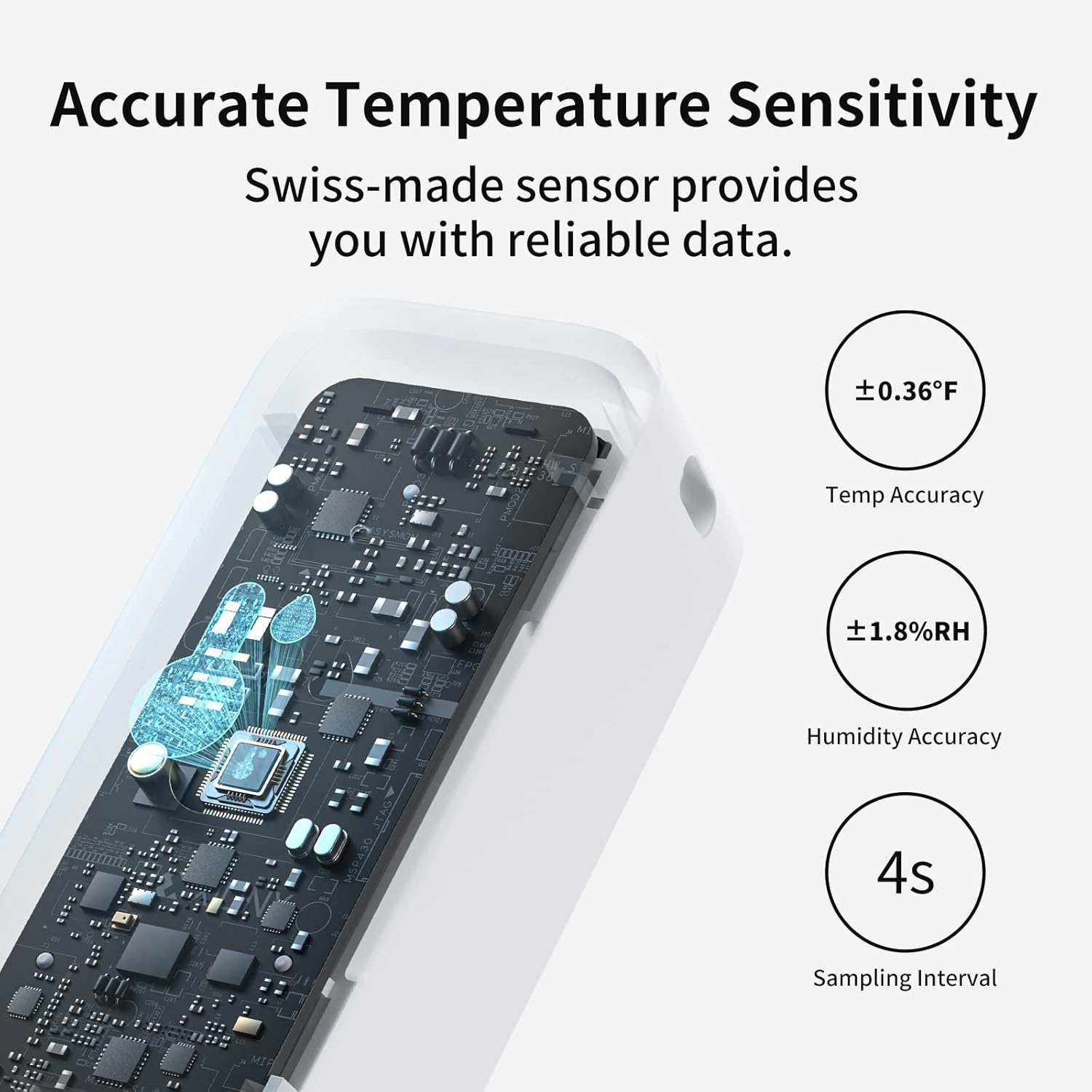 SwitchBot Termómetro higrómetro IP65 para interiores y exteriores inalámbrico, 2 paquetes, rango Bluetooth de 394 pies, termómetro para