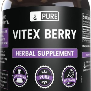 Pure Original Ingredients Vitex Berry (Chasteberry) (365 cápsulas) sin magnesio o rellenos de arroz, siempre puro, verificado en laboratorio Pure Original Ingredients Vitex Berry (Chasteberry) (365 cápsulas) sin magnesio o rellenos de arroz, siempre puro, verificado en laboratorio