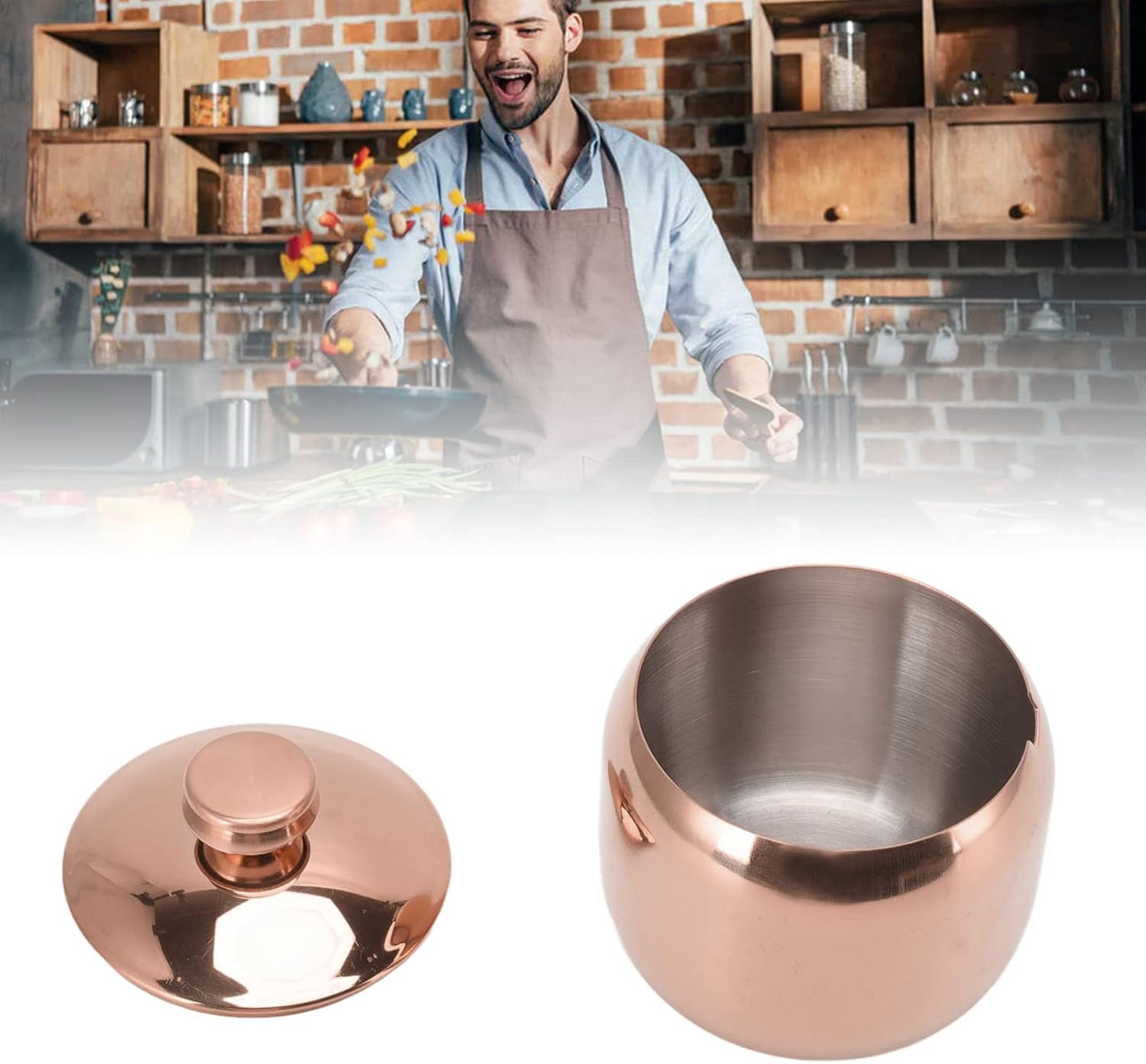 Azucarero, tarro de especias de acero inoxidable para el hogar, contenedor pequeño para condimentos en forma de tambor, recipiente de condimento de