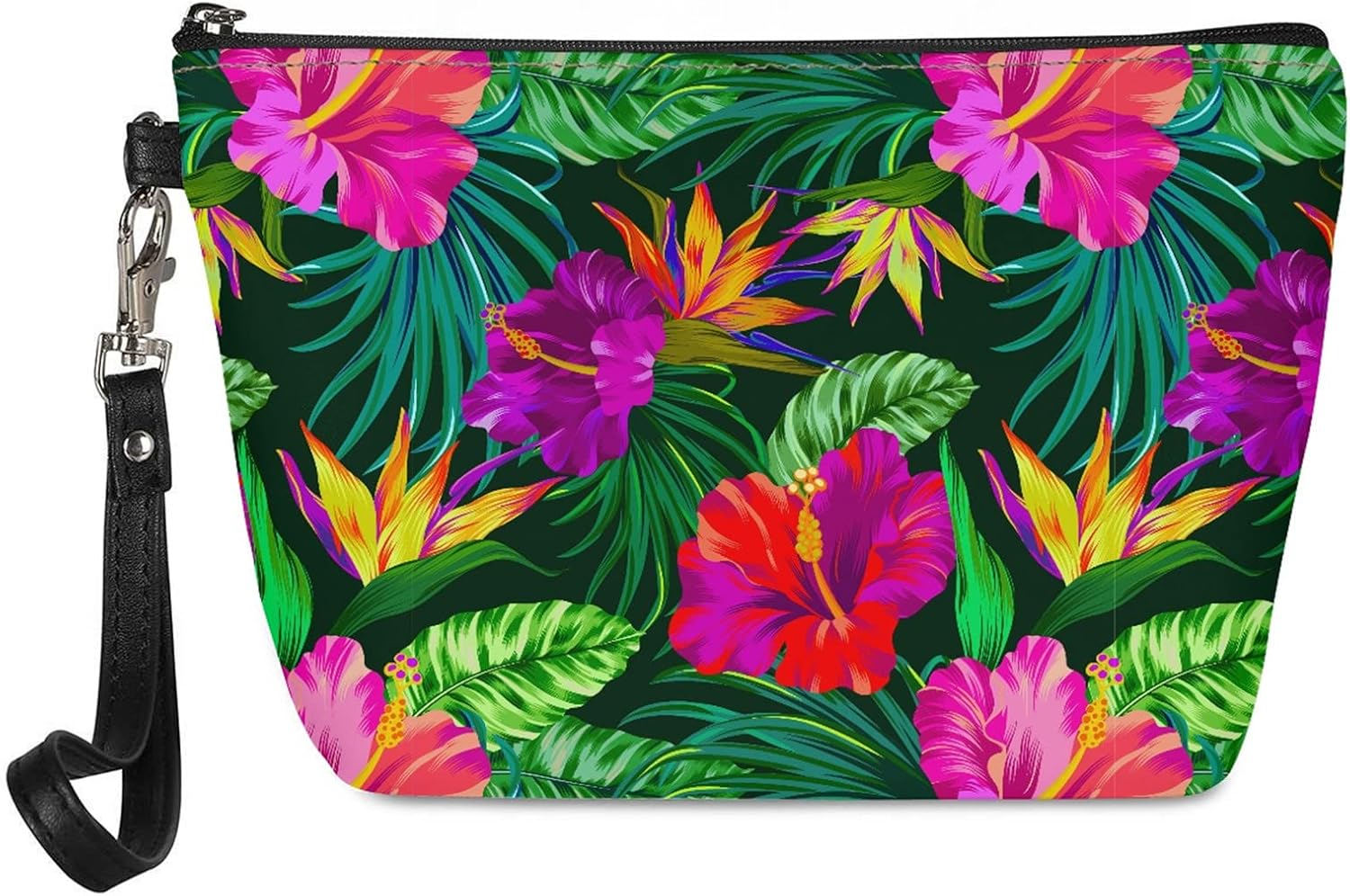 Bolsas de cosméticos de flores de mandala para mujer, con cremallera, bolsa de maquillaje de viaje, espaciosa, bolsa organizadora de artículos de