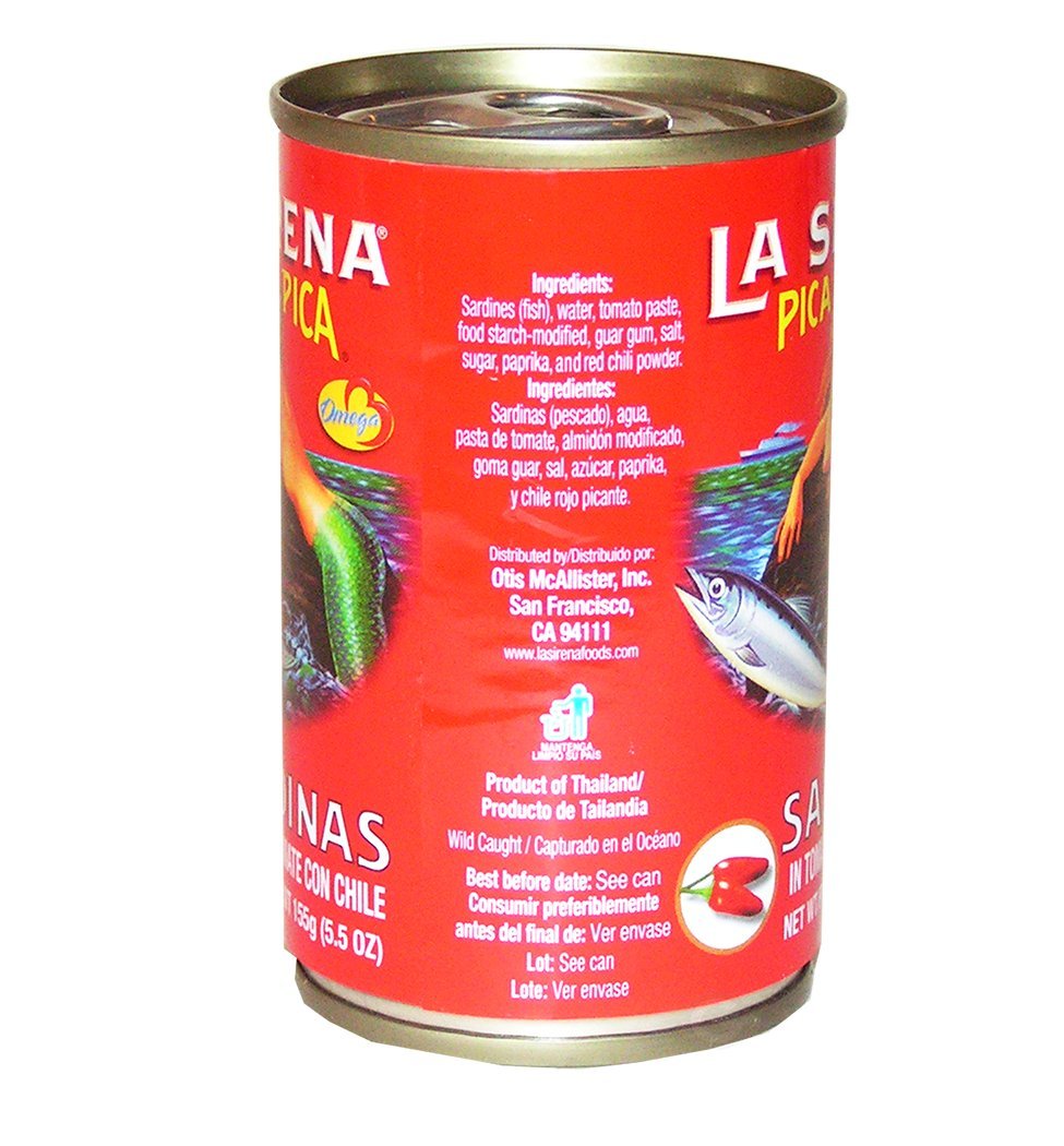 La Sirena Pica Pica Sardina 5.5 oz – Sardina (Paquete de 5)