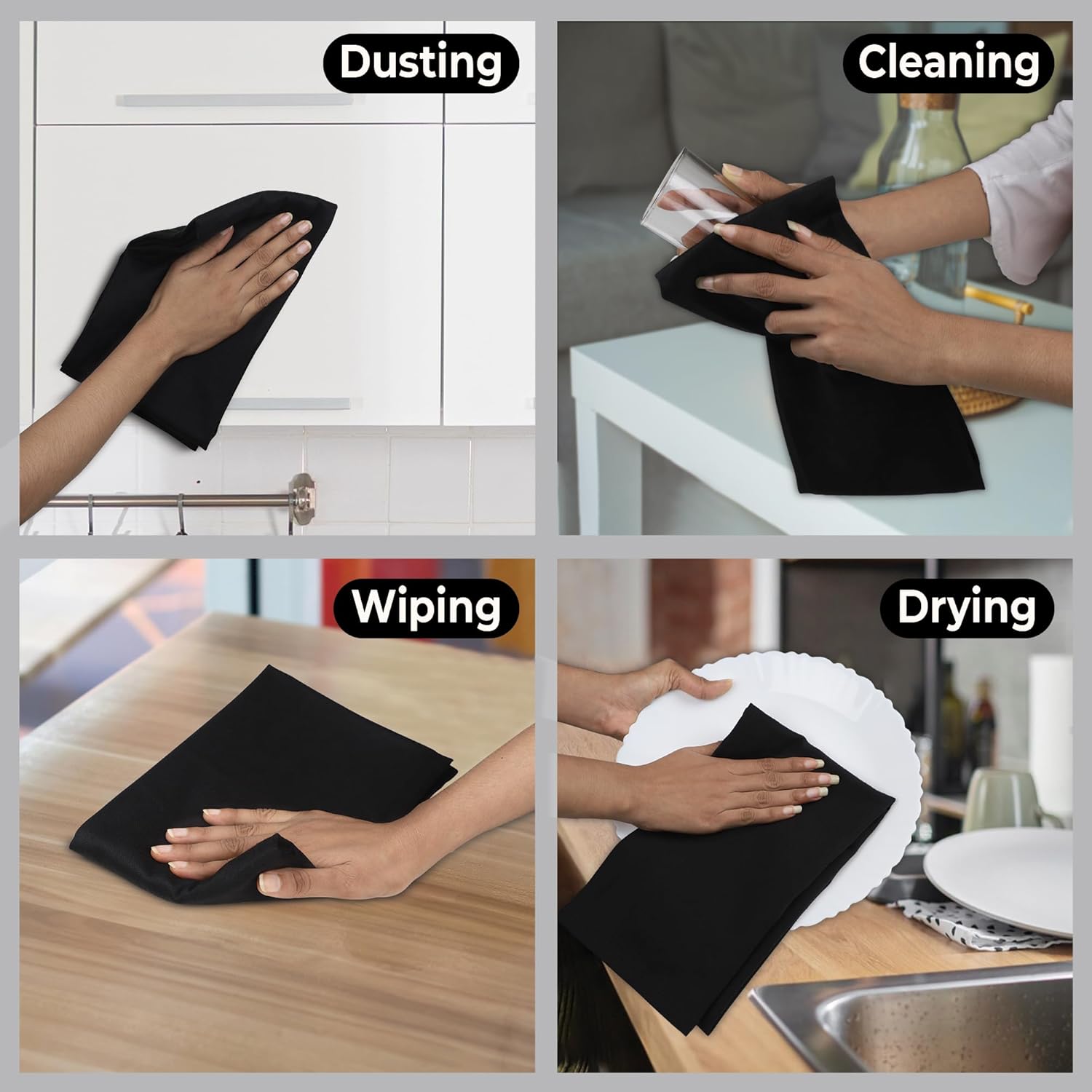 Toallas de cocina, Negro