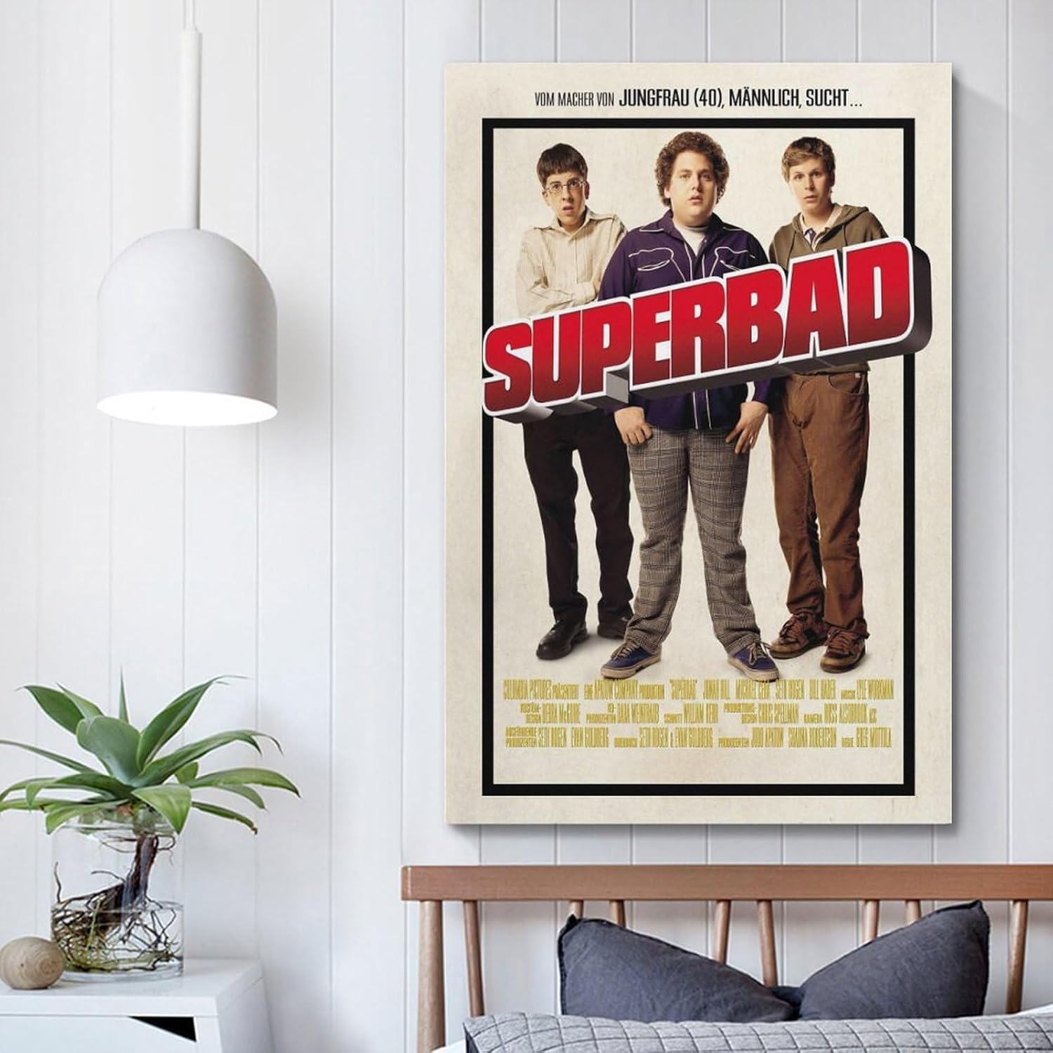 Superbad – Póster de lienzo para dormitorio, sala de estar, decoración de paisaje, oficina, regalos, 16 x 24 pulgadas, estilo sin marco