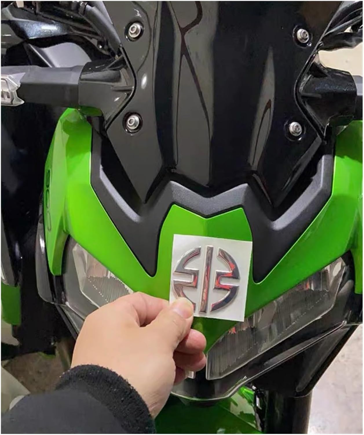 Calcomanías 3D con logotipo de motocicleta para Kawasaki Z800 Z900 Z650 H2 H2R accesorio para cabeza de motocicleta (color rojo)