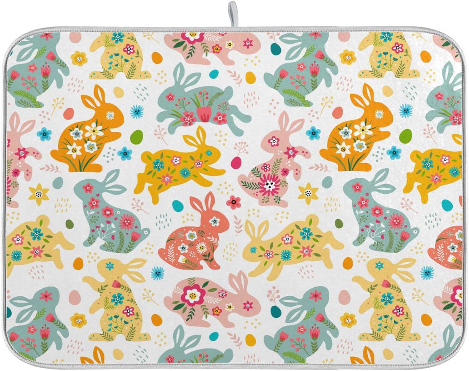 Easter Decorative Botanical Design Drying Dish Mat Washnable Absorbent Dish Drainer Mat For Kitchen Counter Kitchen Matt Tapete Para Cocina 16” x