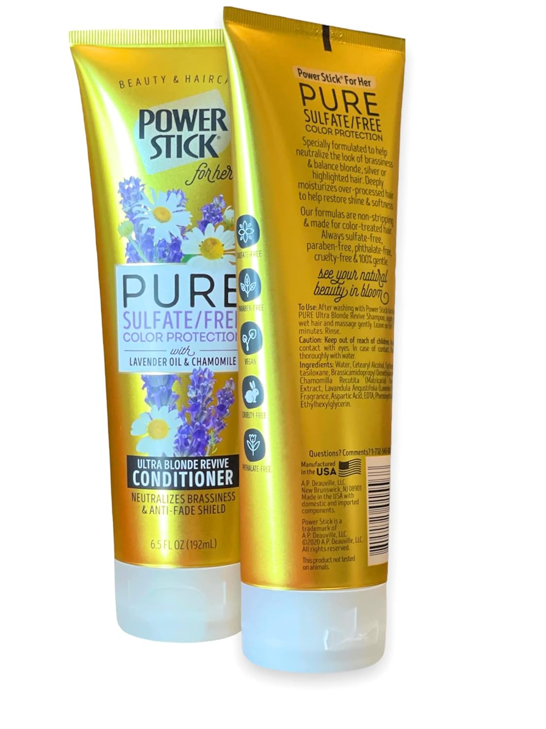 Champú y acondicionador Pure Revive sin sulfato Ultra Blonde de 6.5 onzas, protección del color con aceite de lavanda y manzanilla