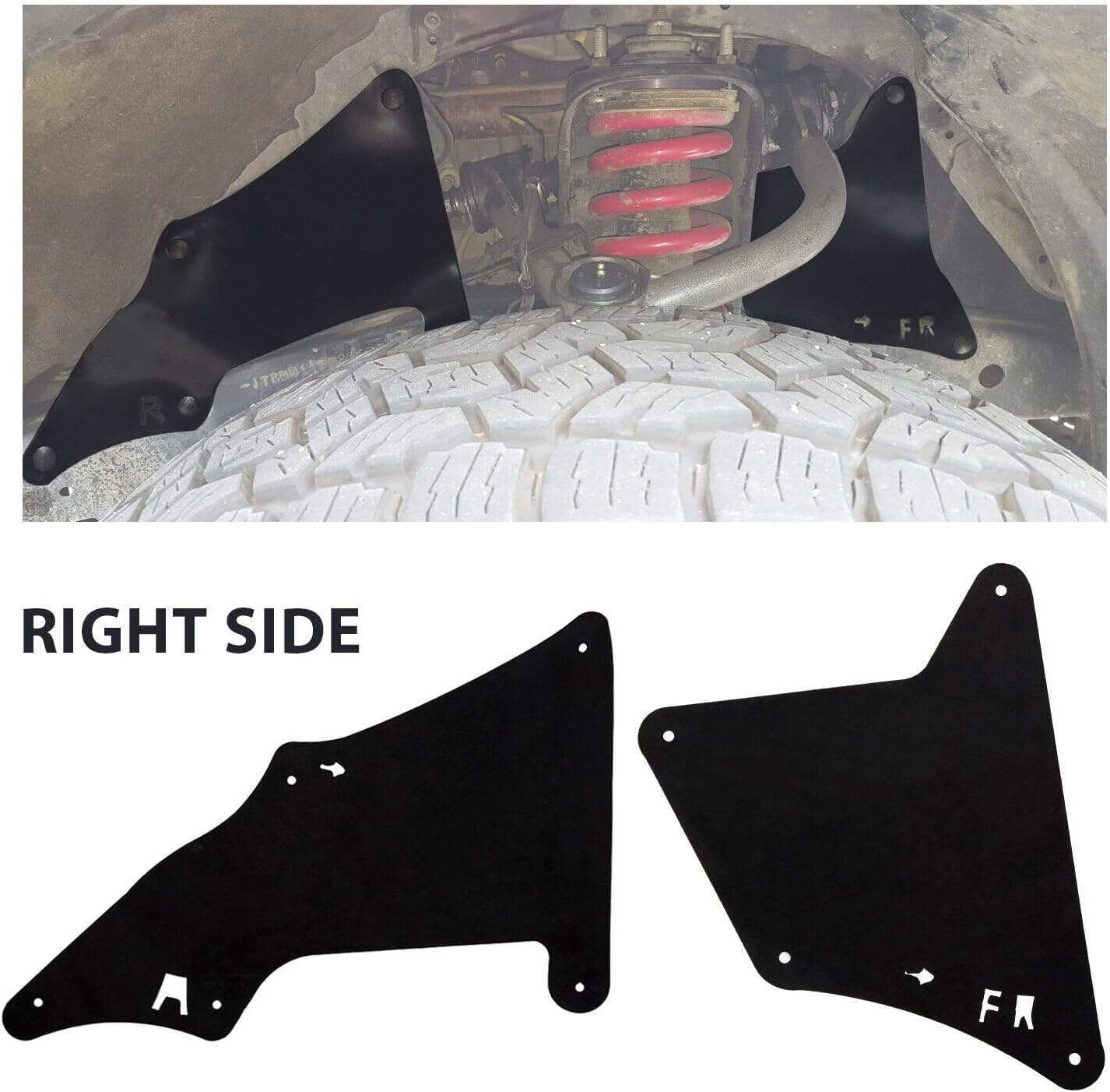 Bnyifoqi Protector contra salpicaduras para Toyota 4 Runner 03-20 Fender Liner Delantal Sello Flaps Flaps Flaps Left Right Front Rear Strong Quality