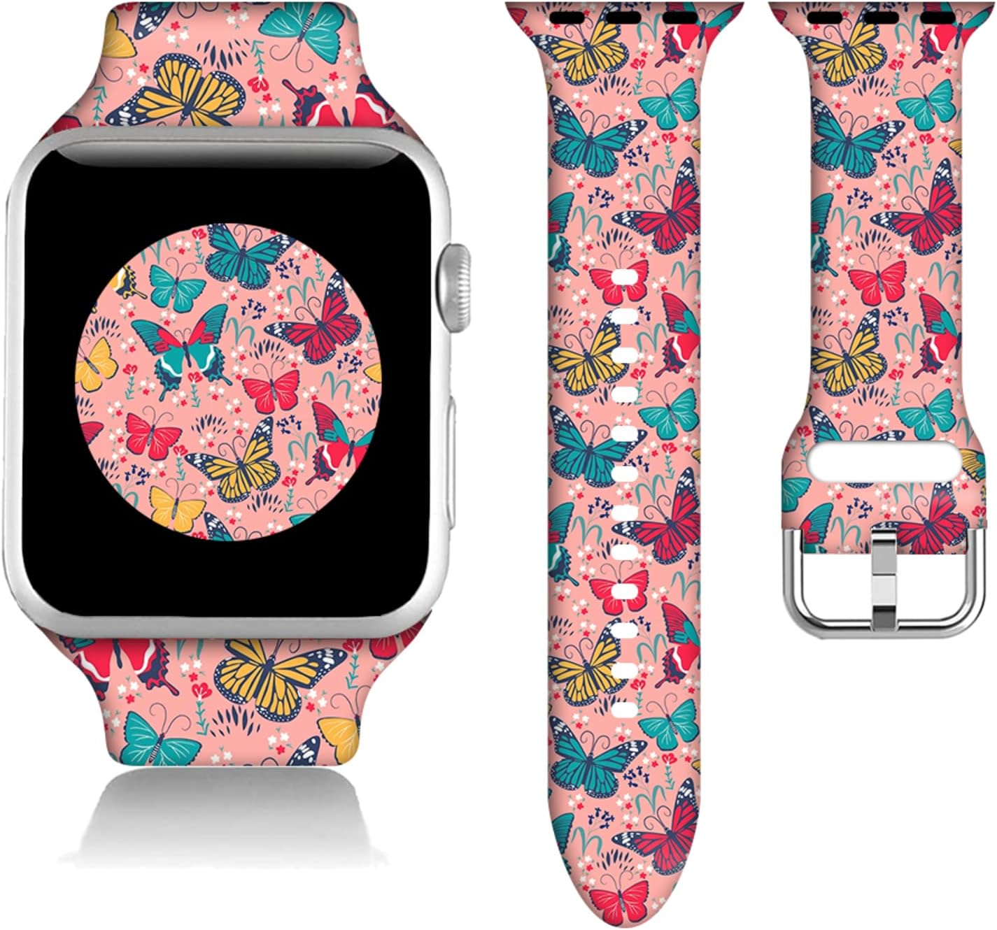 Correa de silicona suave para Apple Watch Series 8 7 6 5 4 3 2 1 SE