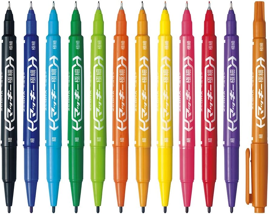 Zebra marcador permanente McKee extra fino B-MO-120-MC-BK Negro 10 piezas