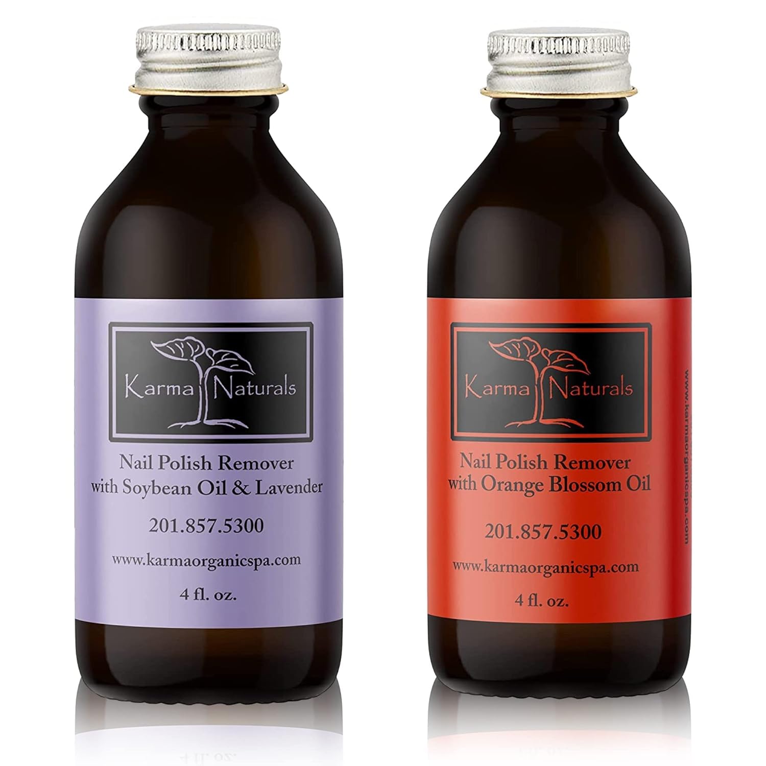 Karma Organic Paquete de removedor de esmalte de uñas, removedor de esmalte de uñas Beauty Natural Soybean Lavender Orange Blossom  No tóxico, sin