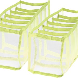 uxcell Paquete de 2 organizadores de ropa para armario, 7 rejillas con compartimento para guardar calcetines, ropa interior, ropa interior, color uxcell Paquete de 2 organizadores de ropa para armario, 7 rejillas con compartimento para guardar calcetines, ropa interior, ropa interior, color