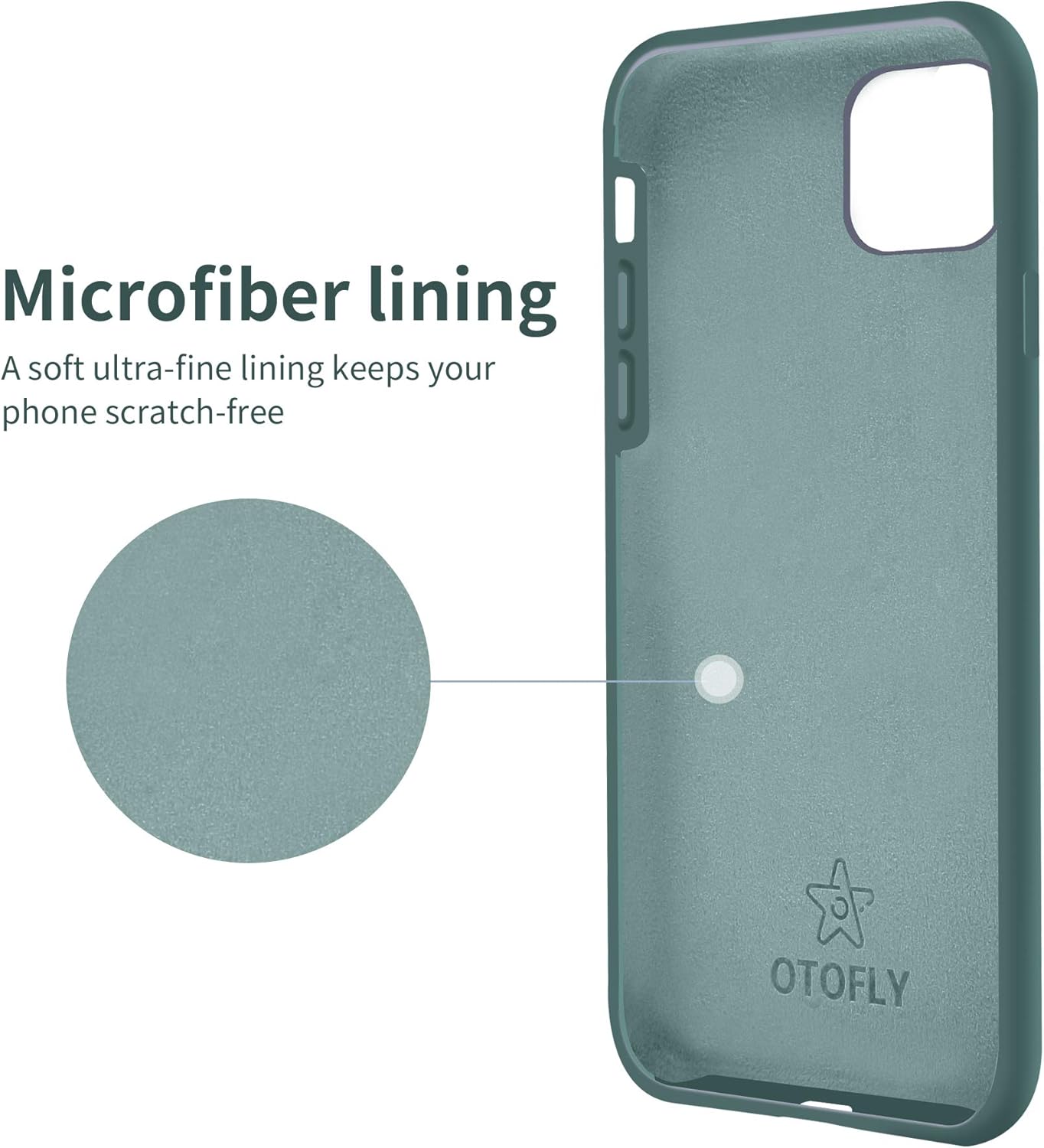 OTOFLY Funda para iPhone 11 Pro, ultra delgada, funda de gel de silicona líquida con protección de cuerpo completo, antiarañazos, a prueba de