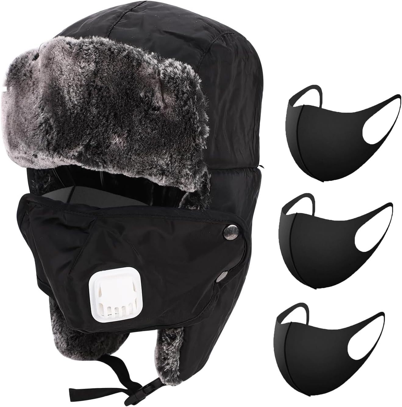 Sombrero de esquí para niños, diseño de trampa, térmico, ruso, cálido, impermeable, resistente al viento, cubierta al aire libre, caza, snowboard,