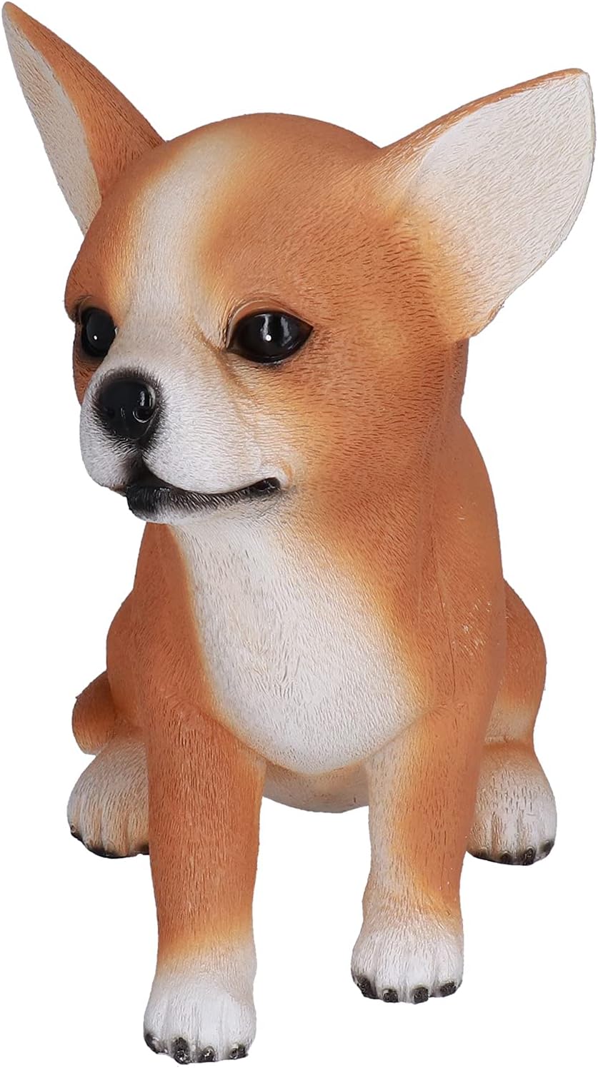 Estatuas de perro de jardín para decoración al aire libre, escultura de perro de resina con forma de animal, adornos de perro para patio, césped,