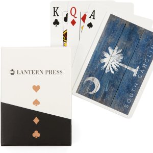 Lantern Press Carolina del Sur, bandera rústica del estado (52 cartas de juego, baraja de cartas de tamaño póquer con comodines) Lantern Press Carolina del Sur, bandera rústica del estado (52 cartas de juego, baraja de cartas de tamaño póquer con comodines)