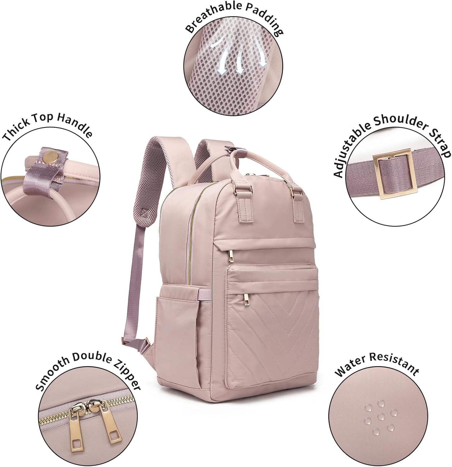 seyfocnia Mochila para laptop para mujer, rosa ( A01 Pink ), Computadora portátil