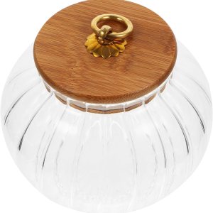 PRETYZOOM Tarro de vidrio de calabaza Recipientes de almacenamiento de alimentos Tarro de harina de vidrio Tarro de boticario Tarro con tapas Tarro PRETYZOOM Tarro de vidrio de calabaza Recipientes de almacenamiento de alimentos Tarro de harina de vidrio Tarro de boticario Tarro con tapas Tarro