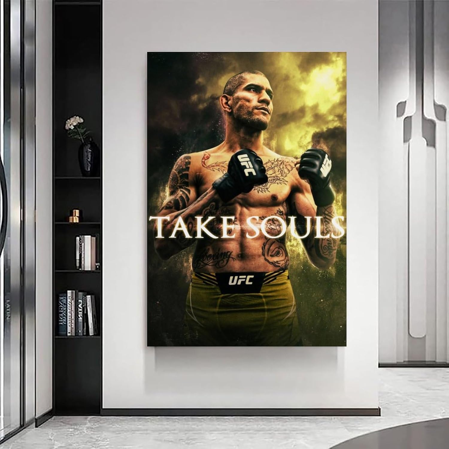 EsEntL Póster de Alex Pereira Fighting Star Art para regalo, pintura en lienzo, arte de pared, decoración moderna, 16 x 24 pulgadas (15.7 x 23.6 in)