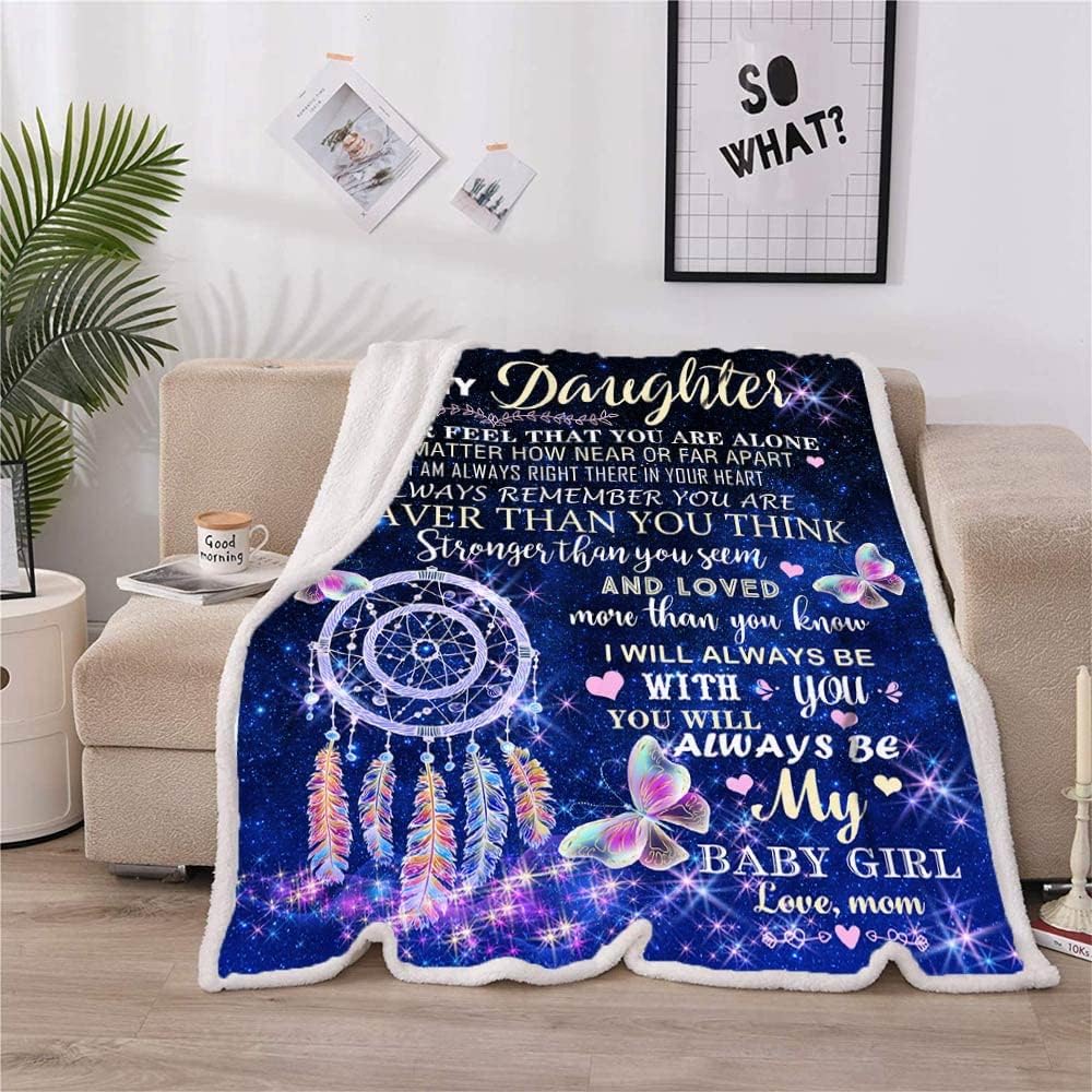 Regalos para hijas de madres, regalo de hija de mamá, manta para mi hija, regalos de cumpleaños para hija adulta, manta para hija, regalos de madre