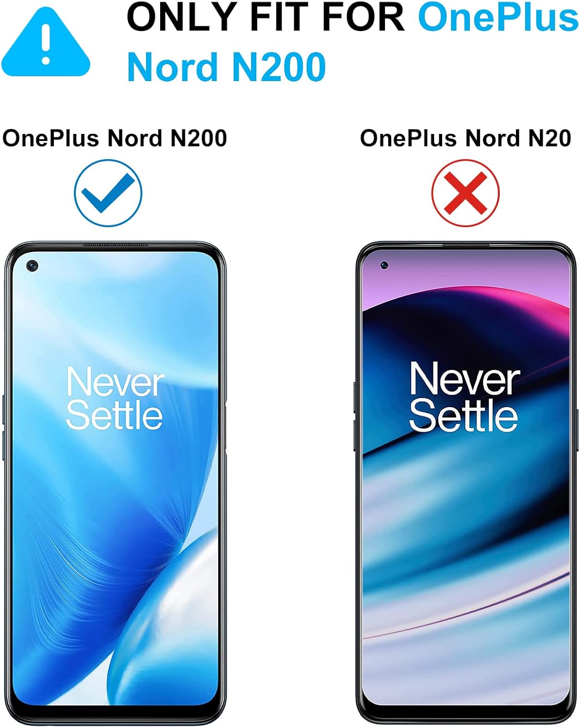 Paquete de 3 + 3 protector de pantalla Coolpow diseñado para Oneplus Nord N200 5G más un protector de pantalla de vidrio templado Nord N200 5G,