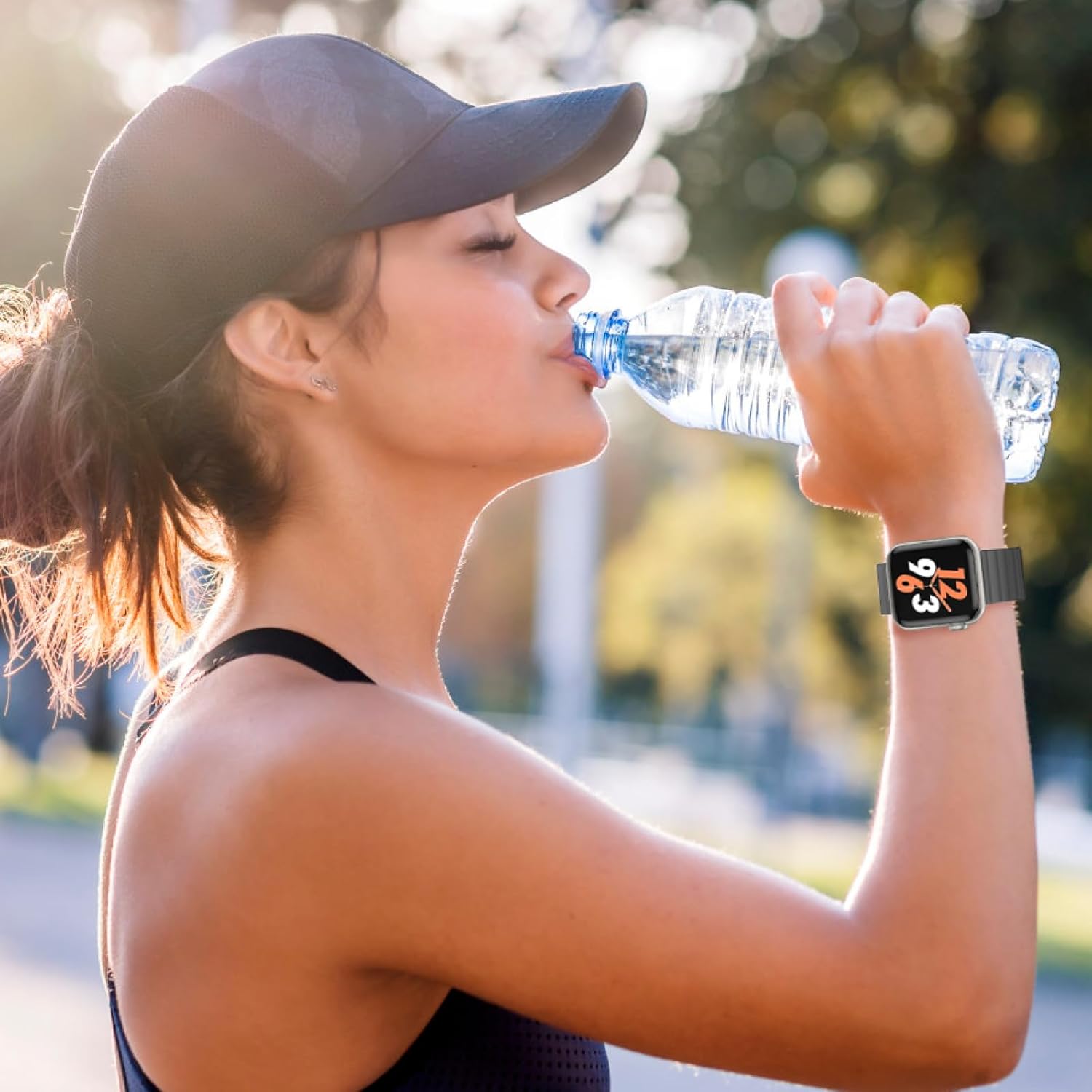 Correas deportivas magnéticas para Apple Watch Ultra Band 1.929 in 1.772 in 1.732 in 1.614 in 1.575 in 1.496 in 1.654 in, correa de repuesto de