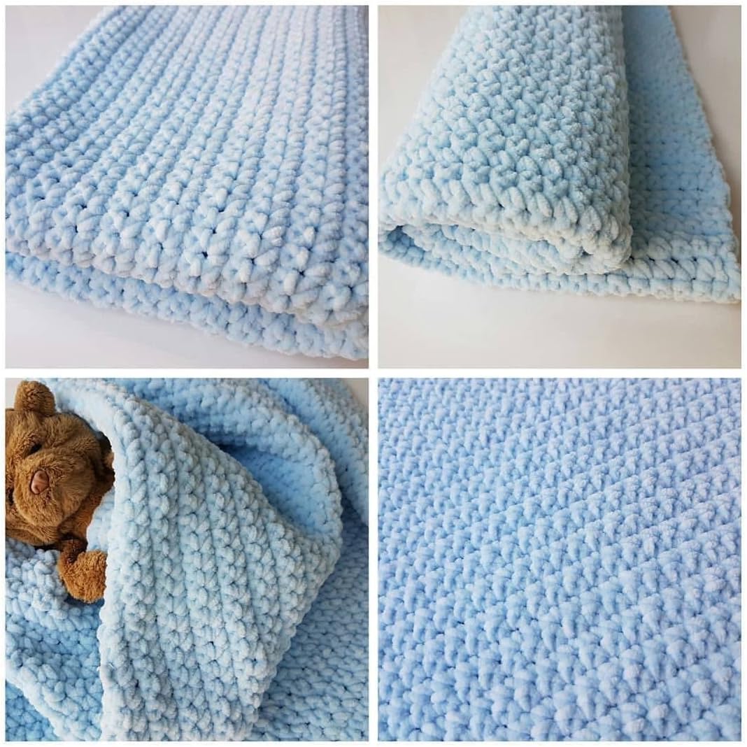 Paquete de 2 madejas Himalaya Dolphin Baby Colors, cada madeja de 3.53 oz3,5 onzas, 120 mt 132 yardas, hilo súper voluminoso, hilo para manta, hilo